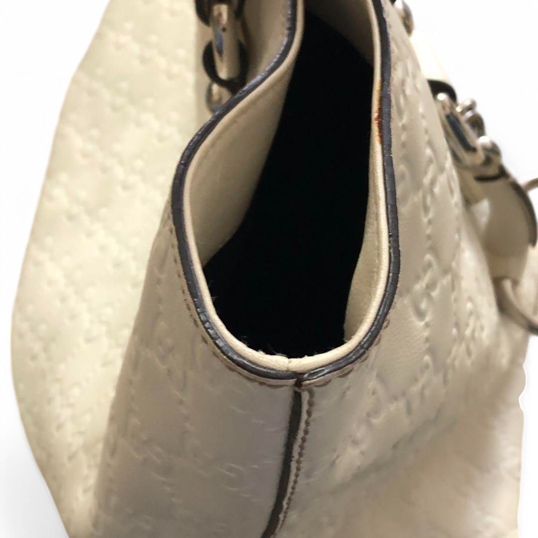 Gucci Gucci - Shima Leather Monogram White GG Monogram Handbag Size ONE SIZE - 3 Thumbnail