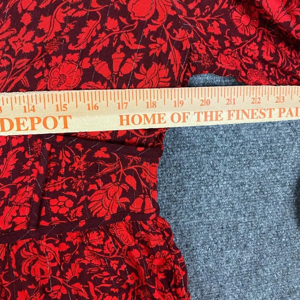 Other Knox Rose Blouse XL Women's Pullover Floral Red Rayon Size XL / US 12-14 / IT 48-50 - 4 Thumbnail