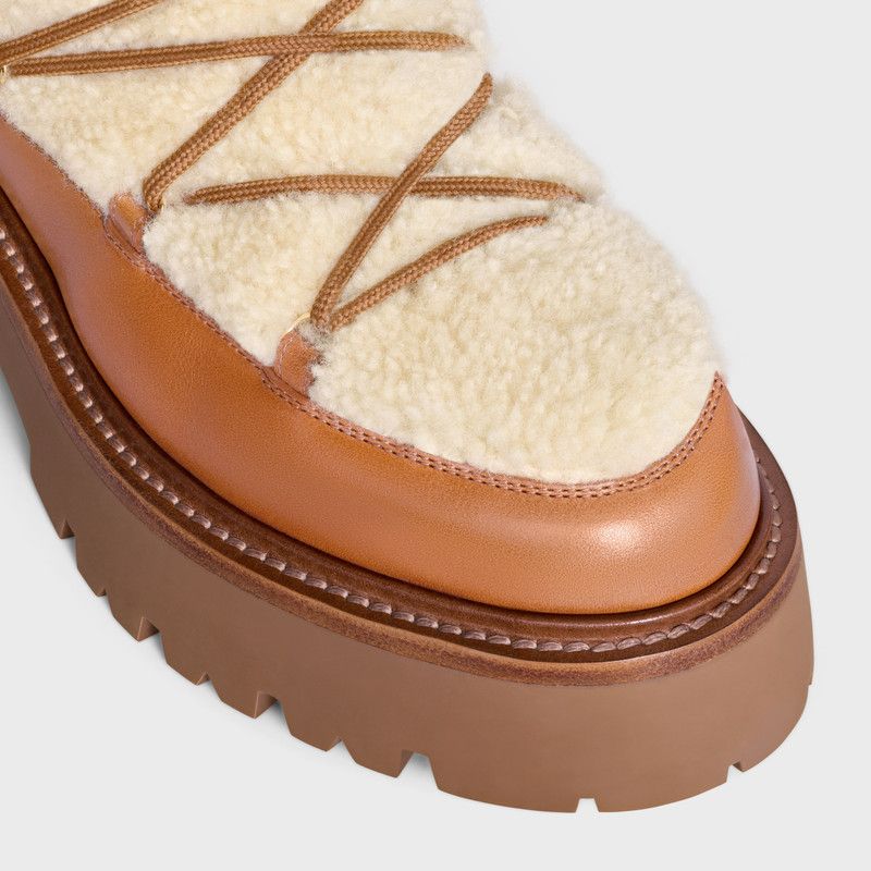Celine o1bcso1str1225 361717011C Bulky Lace-up Boots in Natural/Tan Size US 6 / IT 36 - 4 Thumbnail