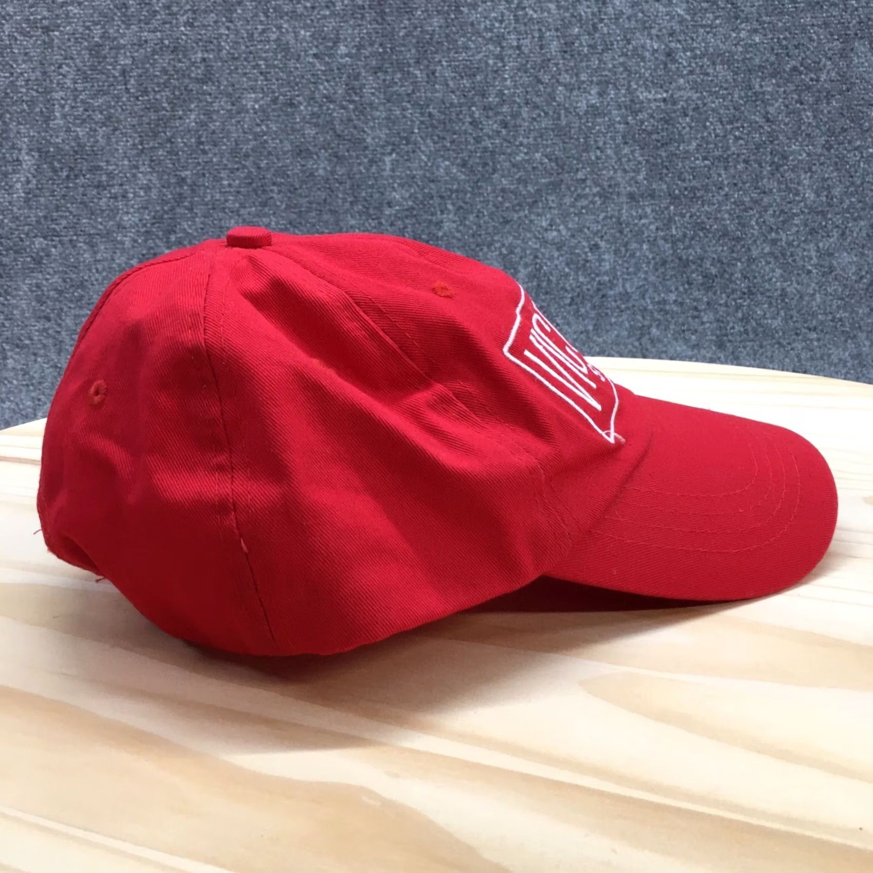 Vintage Victoria Sport Baseball Cap Hat Mens One Size Red Cotton Adjustable Back Basic Size ONE SIZE - 4 Thumbnail