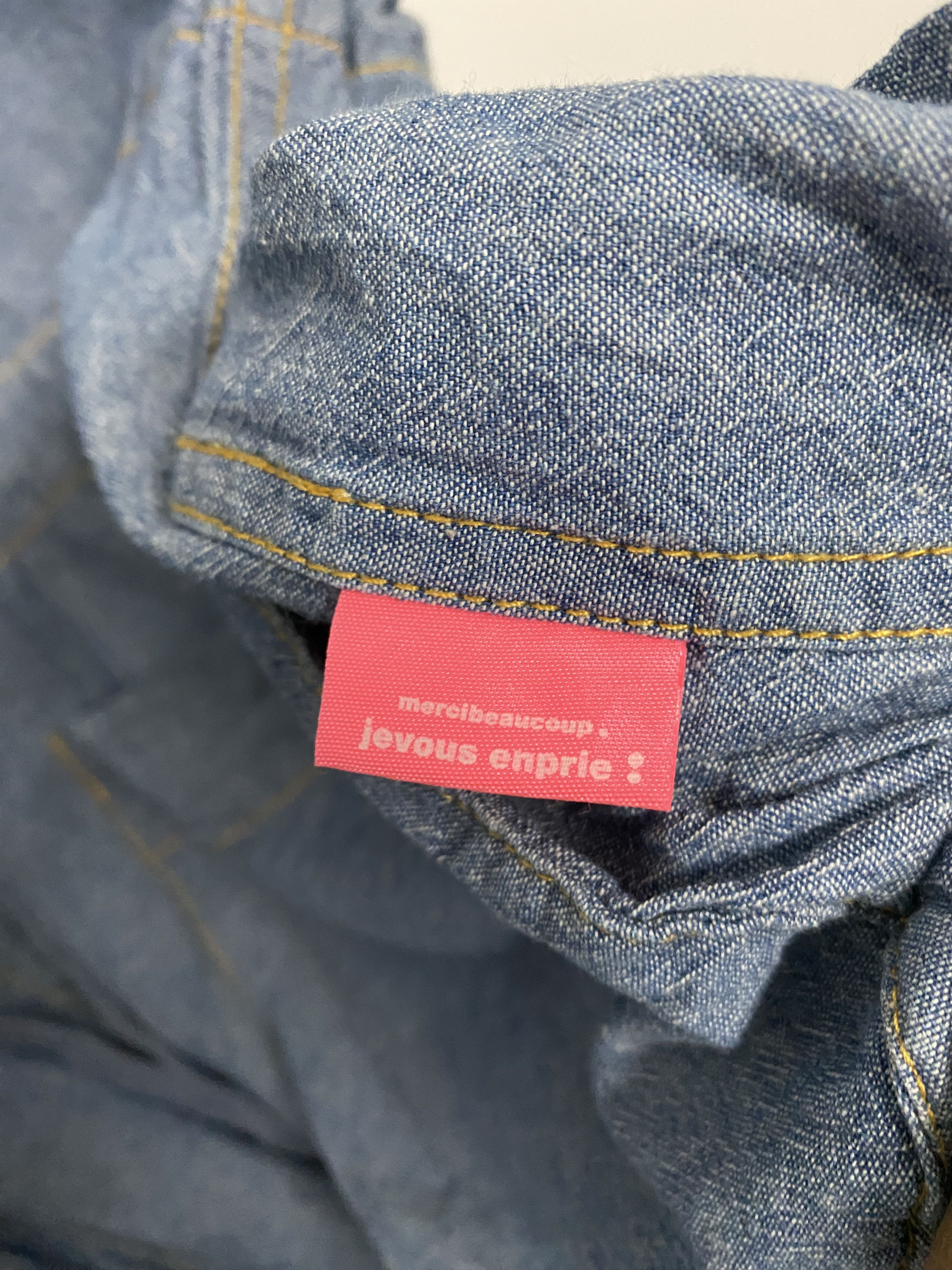 Issey Miyake VTG Mercibeaucoup Je Vous Enprie Denim Hooded Jacket Parka Size L / US 10 / IT 46 - 9 Thumbnail