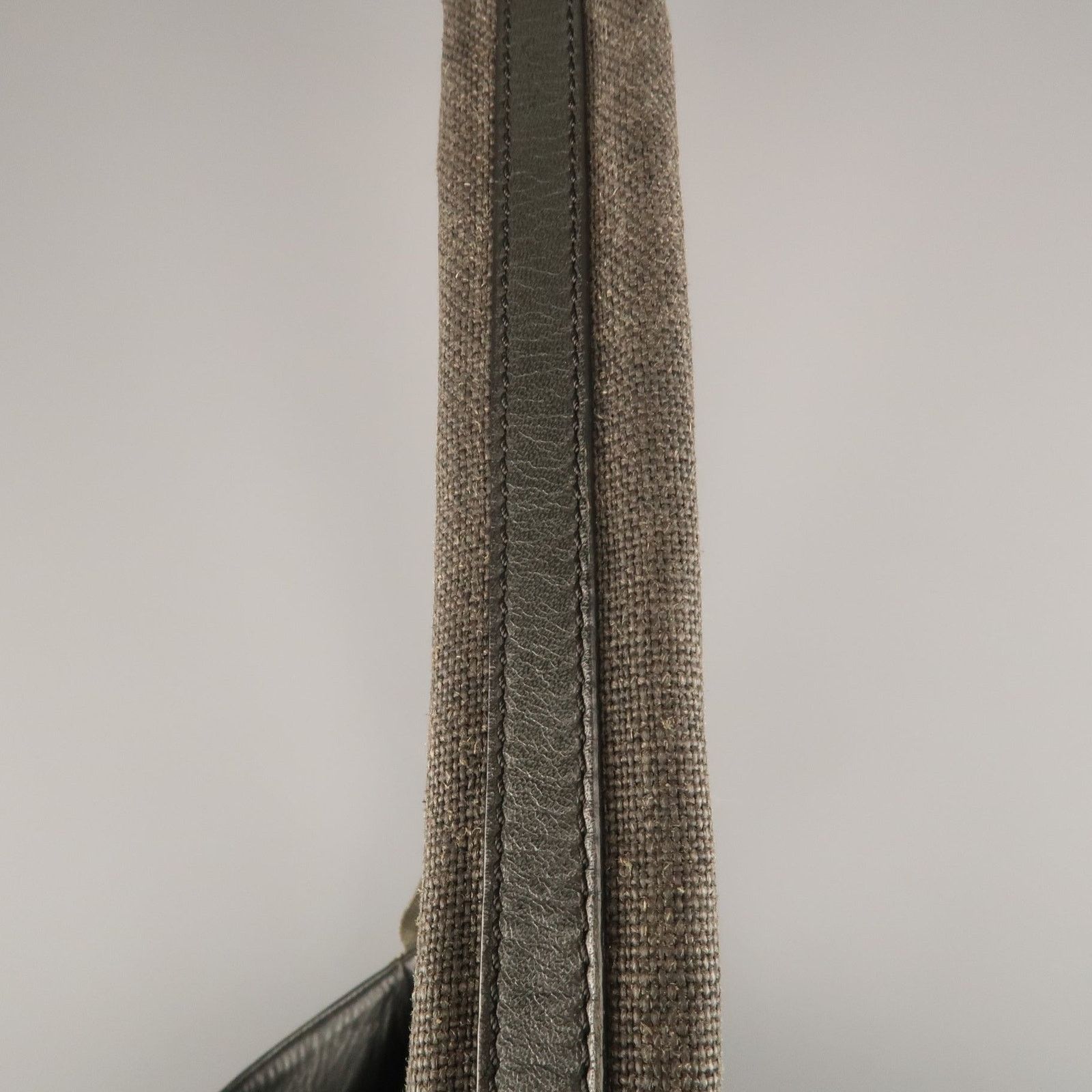 Emporio Armani EMPORIO ARMANI Charcoal Leather Patch Oversized Tote Bag Size ONE SIZE - 10 Thumbnail