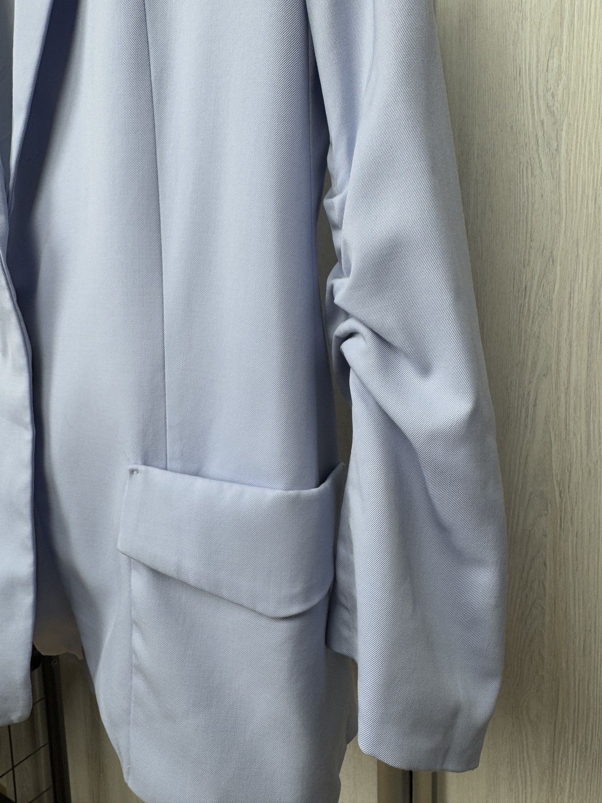 DOROTHEE SCHUMACHER Dorothee Schumacher Blue Stretch-Wool Hidden-Button Blazer Size XS / US 0-2 / IT 36-38 - 10 Thumbnail