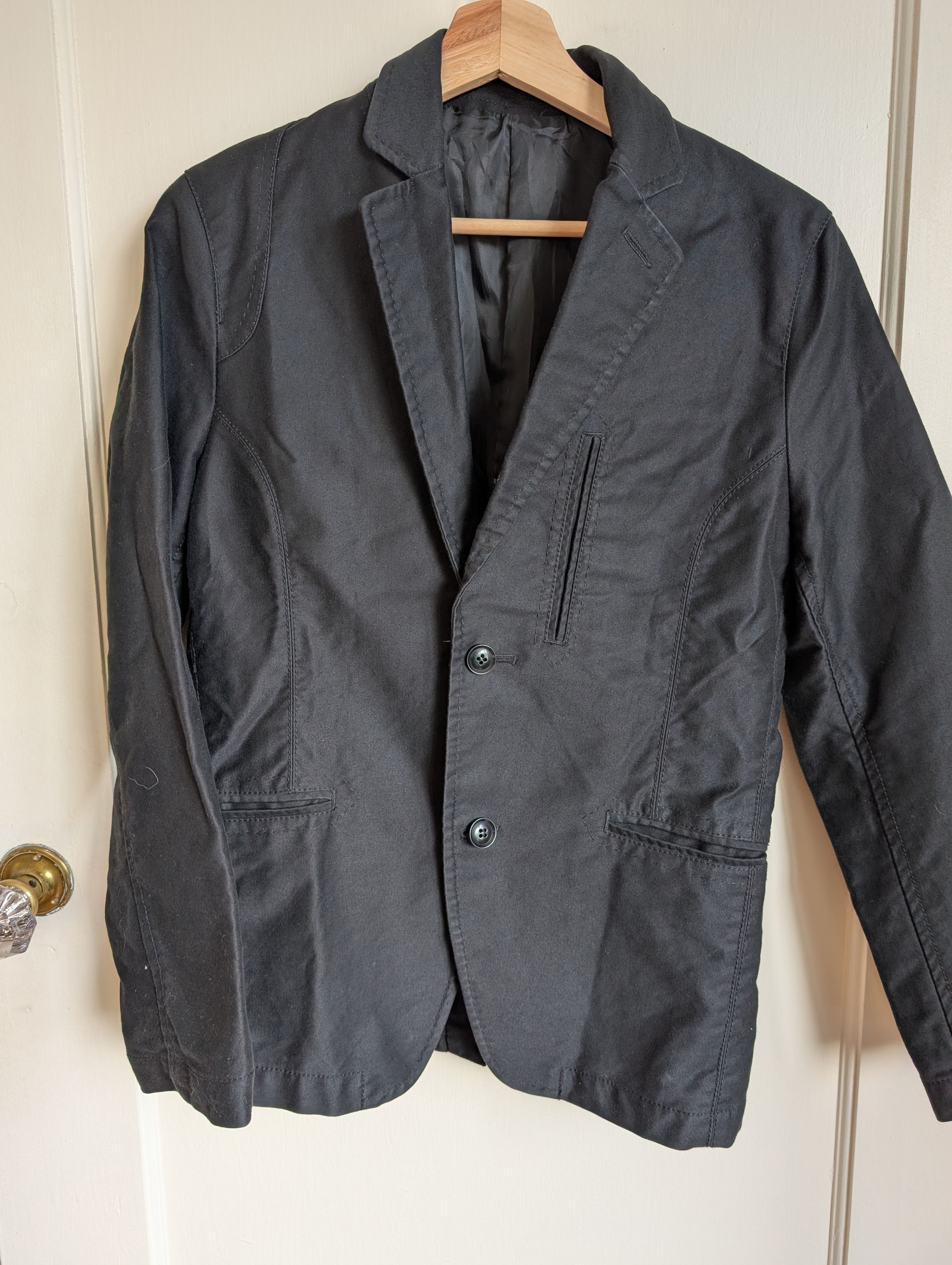 Japanese Brand Grosbec Japanese Black Cotton Blazer — Size M (fits XS-S US) Size 36S - 1 Thumbnail