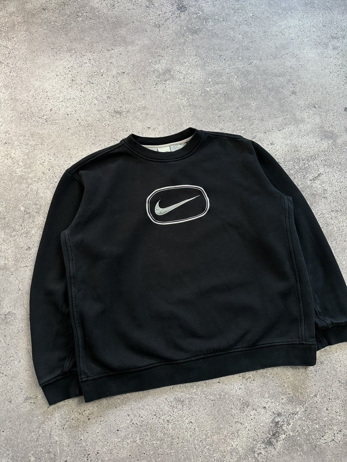 Nike × Vintage Vintage Nike Y2K Sweatshirt Big Logo Drill Swoosh Size US M / EU 48-50 / 2 - 4 Thumbnail