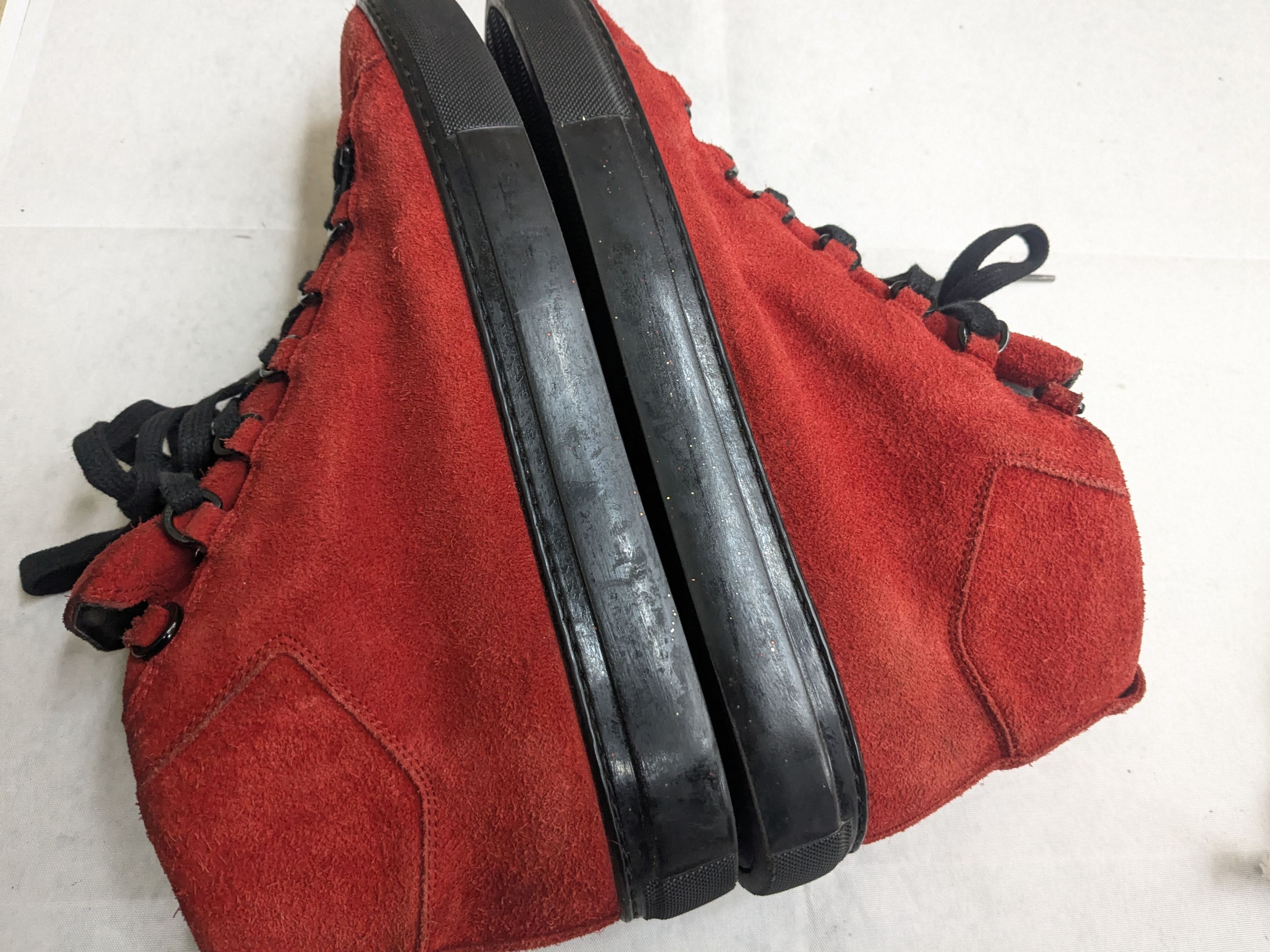 Balenciaga Balenciaga Arena Red Suede 10 High Tops Black Size US 10 / EU 43 - 7 Thumbnail