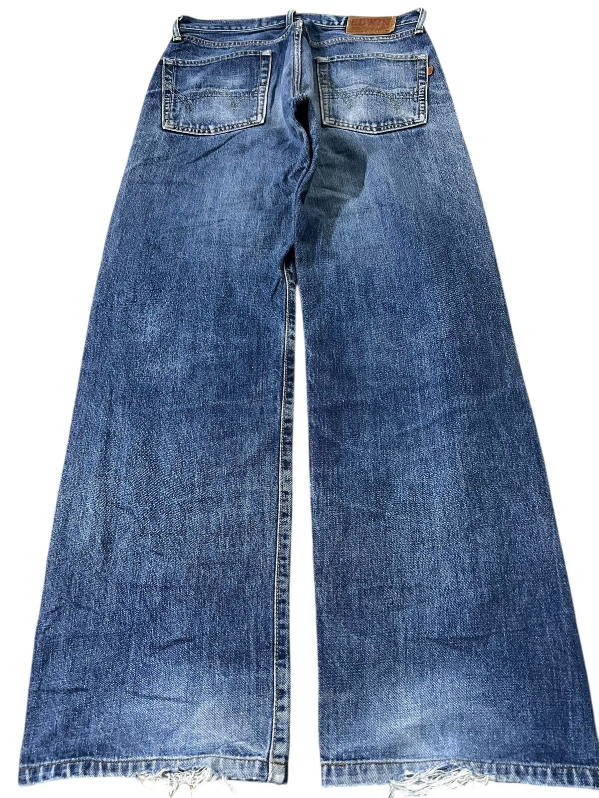 Edwin Vintage Baggy Edwin 505x Distressed Selvedge Denim Jean Size US 31 - 2 Thumbnail