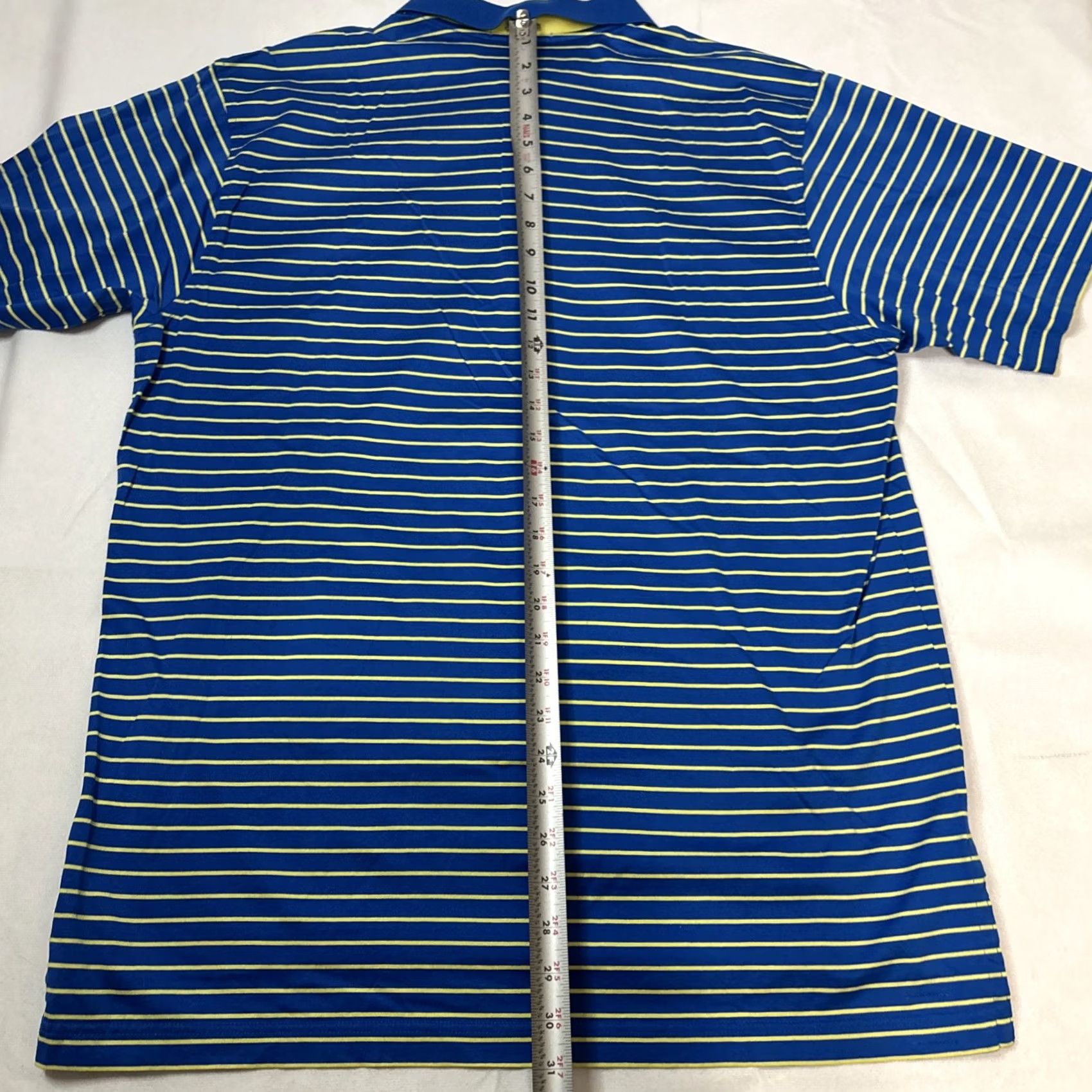 Peter Millar Peter Millar Golf Polo Shirt Men L Yellow Blue Striped Short Sleeve - Vintage Size US L / EU 52-54 / 3 - 6 Thumbnail