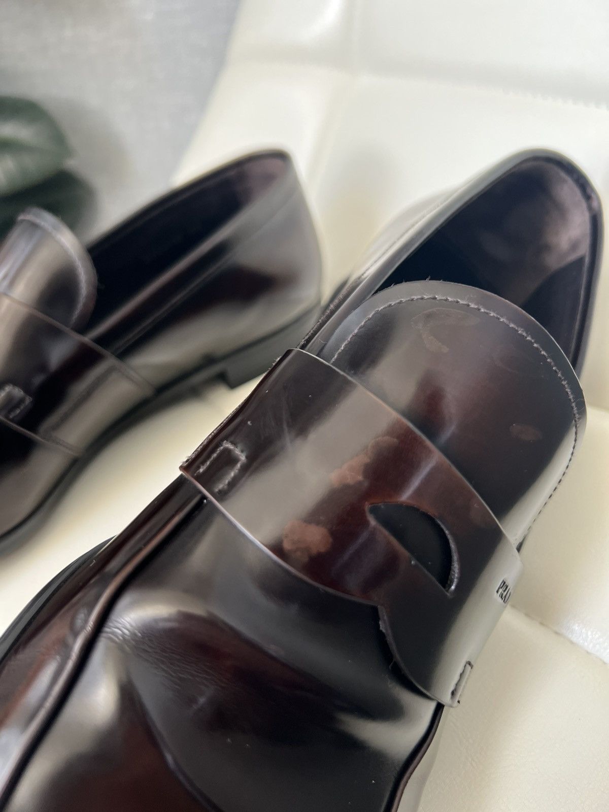 Prada Prada Brown Polished Leather Penny Loafers Men’s Size 11 Size US 12 / EU 45 - 17 Thumbnail