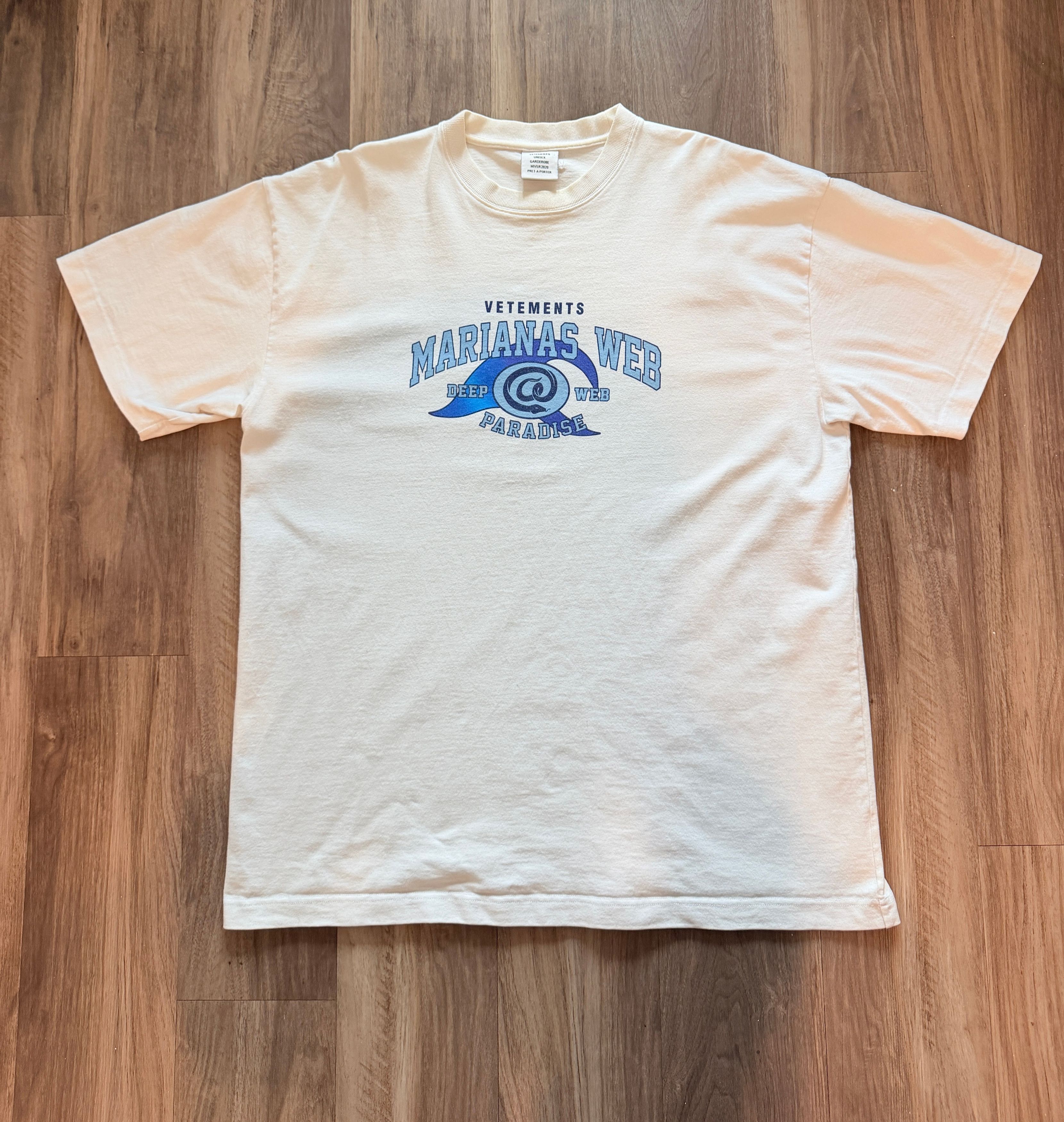Vetements Marianas Web Deep Web Paradise Heavyweight Tee Size US M / EU 48-50 / 2 - 1 Thumbnail