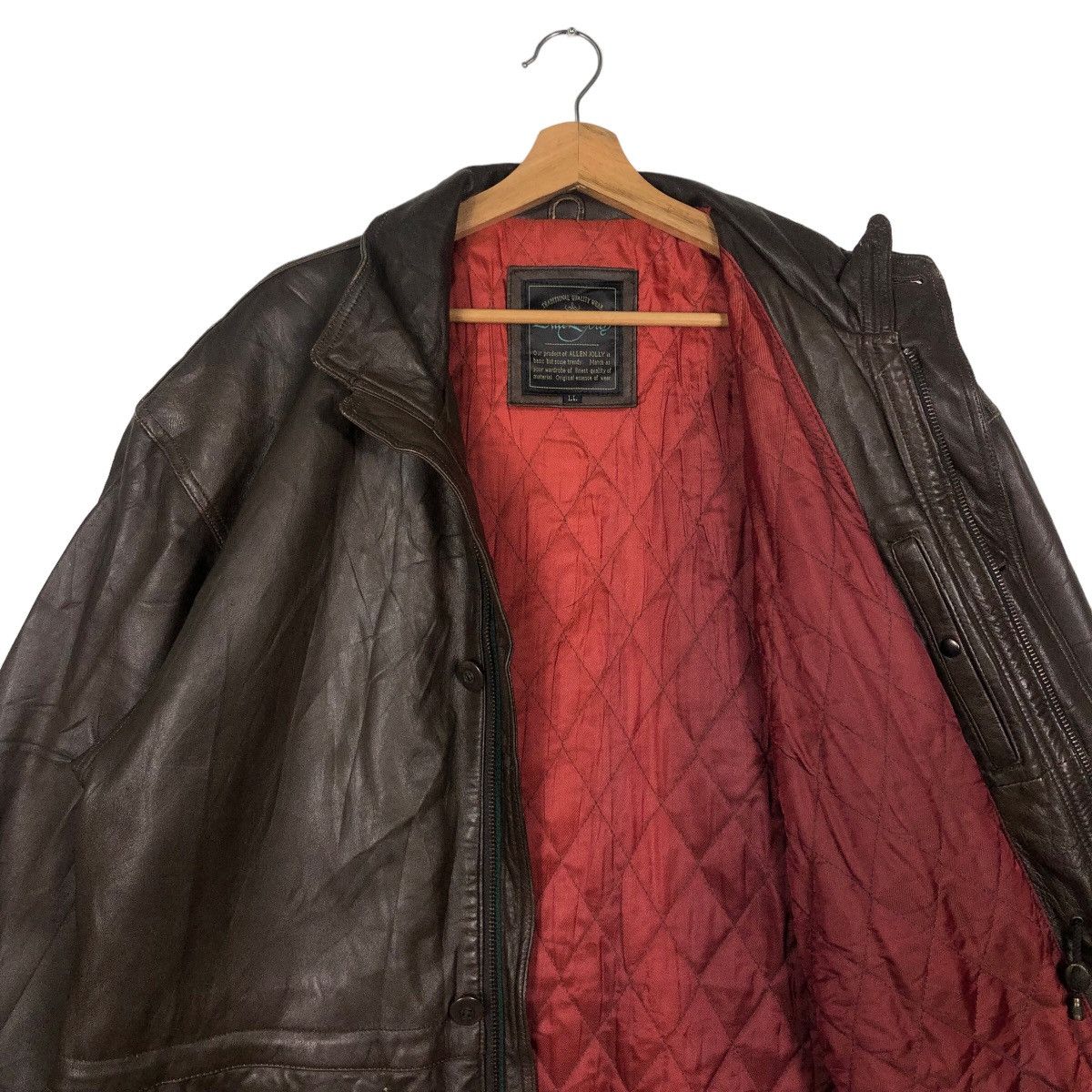 Japanese Brand 🔥90’s Biker Genuine Leather Jacket Allen Jolly Issey Miyake Size US L / EU 52-54 / 3 - 9 Thumbnail