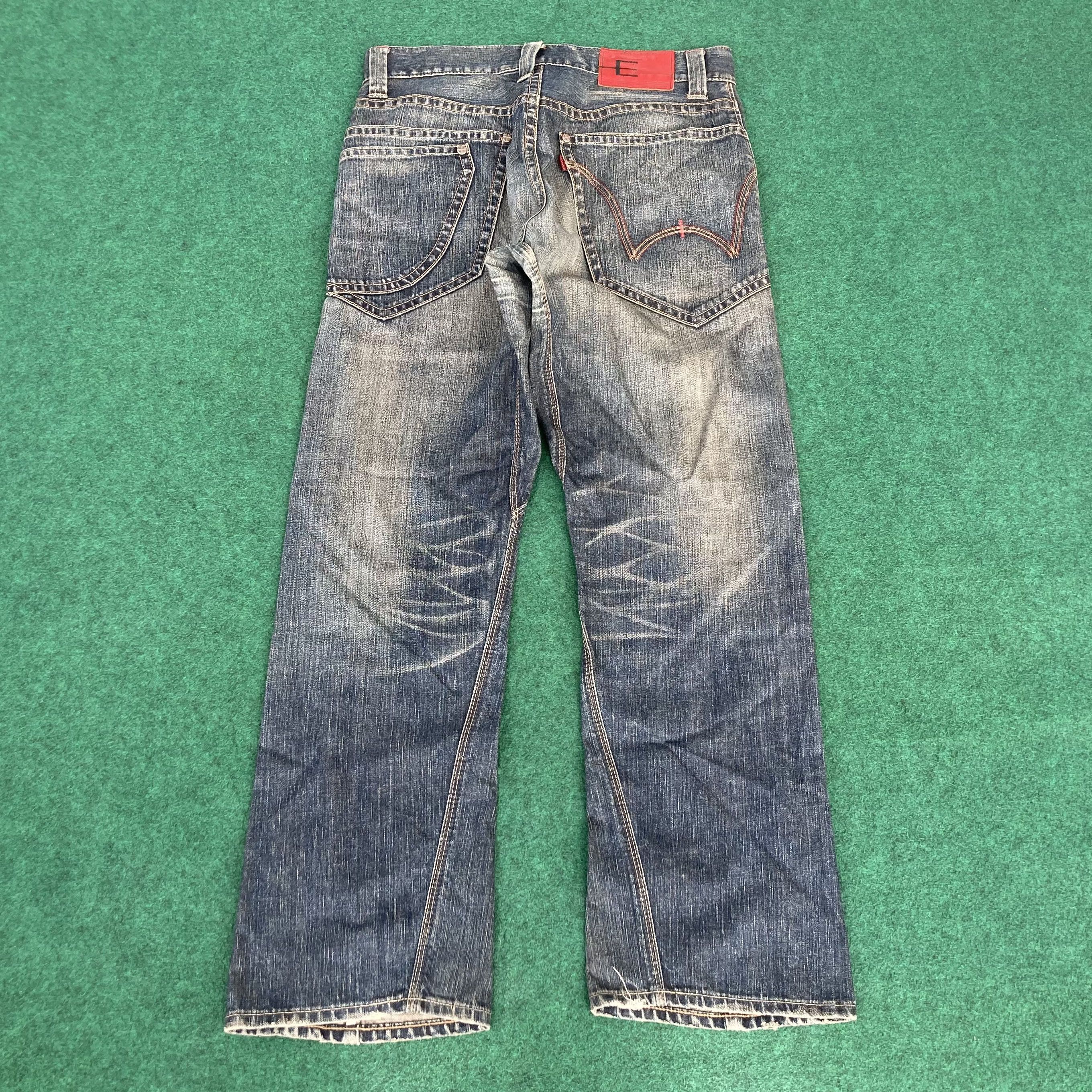 Edwin × Japanese Brand 33x32 Vtg Edwin EFunction Denim Zipper Denim Baggy Jeans Size US 33 - 12 Thumbnail