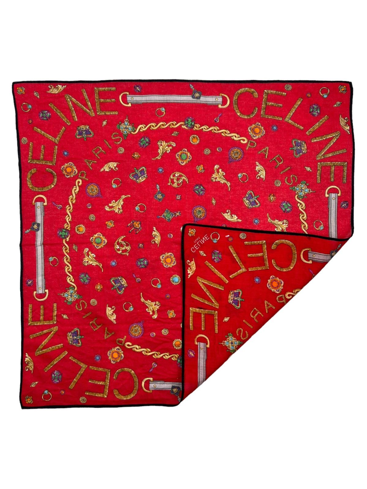 Celine Celine Handkerchief Neckerchief Bandana Pocketsquare Size ONE SIZE - 4 Thumbnail