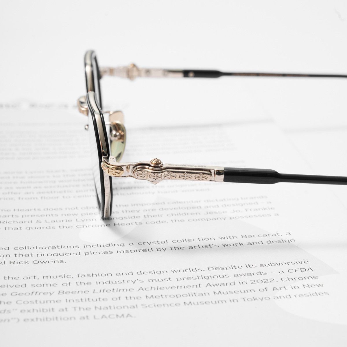 Chrome Hearts CHROME HEARTS TATTERS CLASSIC BROWN - GOLD PLATED GLASSES Size ONE SIZE - 3 Thumbnail