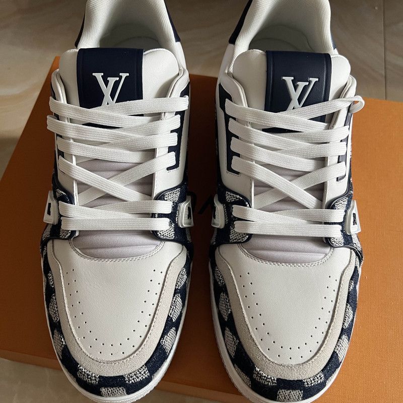 Louis Vuitton Louis Vuitton x Nigo Low-Top Denim Trainers -2508 Size US 9 / EU 42 - 2 Thumbnail