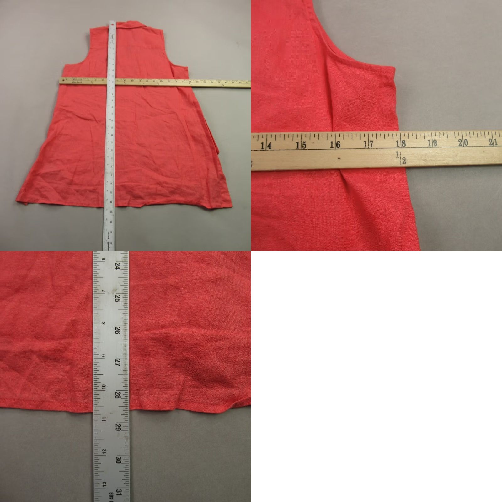 J. Jill J. Jill Shirt Womens XS Sleeveless Button Front Red Casual Lightweight Size XS / US 0-2 / IT 36-38 - 8 Thumbnail