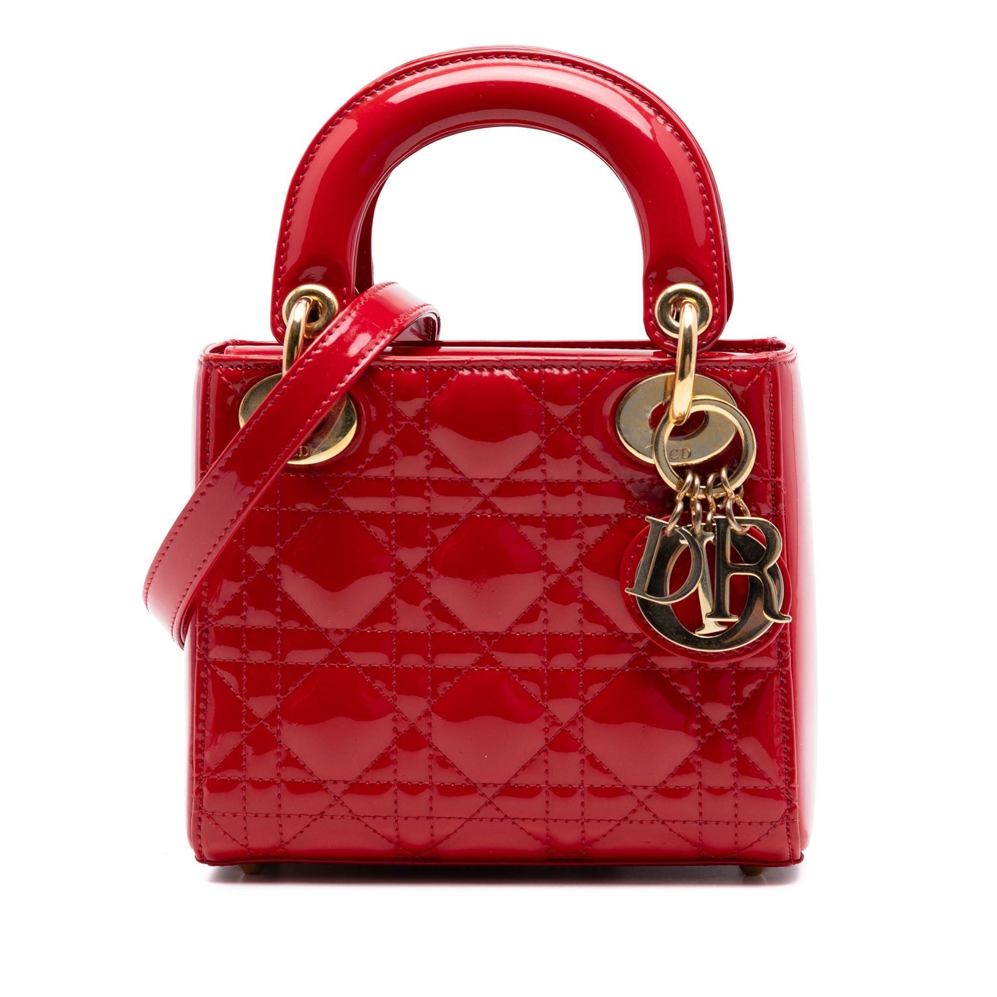 Dior Mini Patent Cannage Lady Dior Size ONE SIZE - 1 Thumbnail