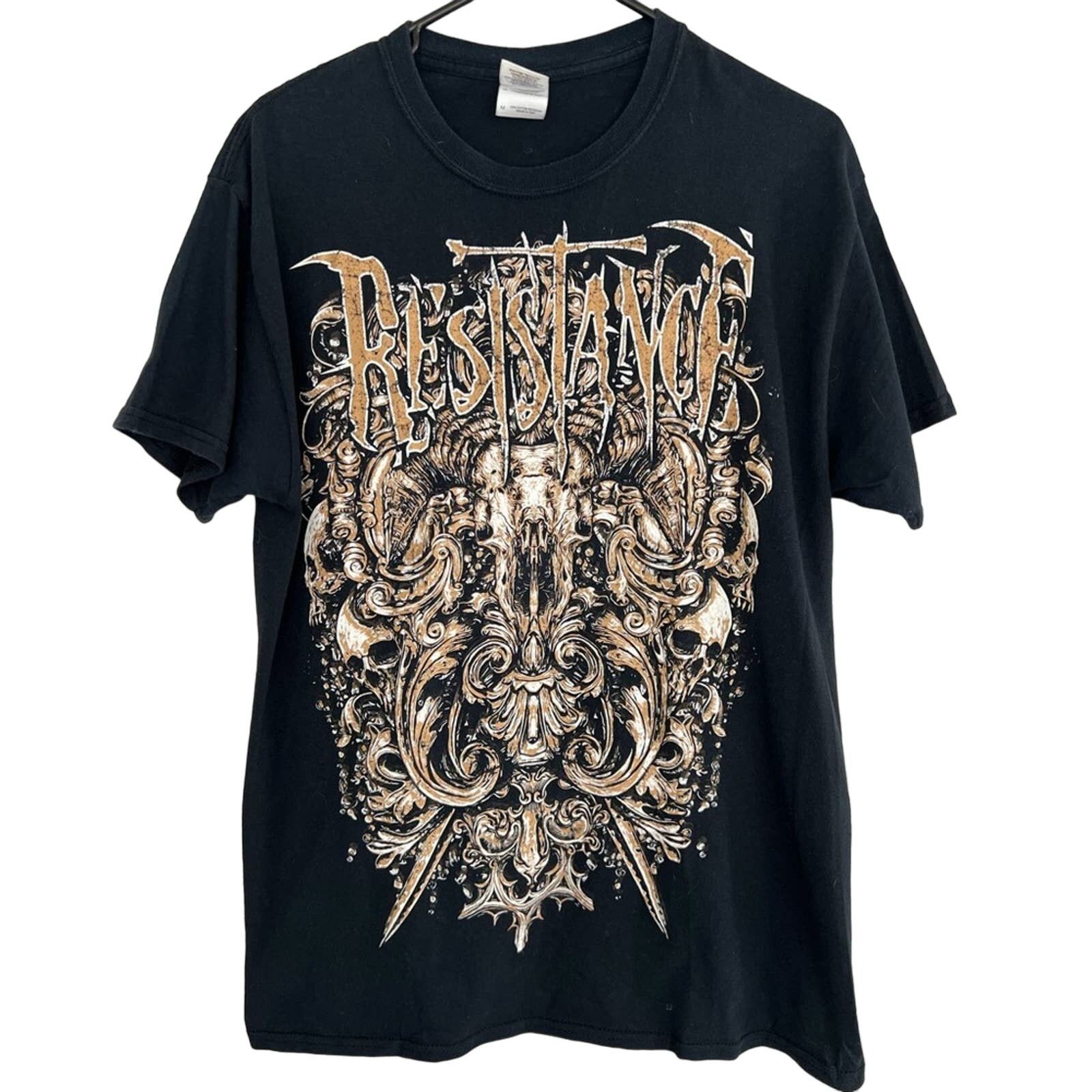 Gildan RESISTANCE METALCORE DEATH METAL PUNK BAND TEE SHIRT RARE Size US M / EU 48-50 / 2 - 1 Thumbnail