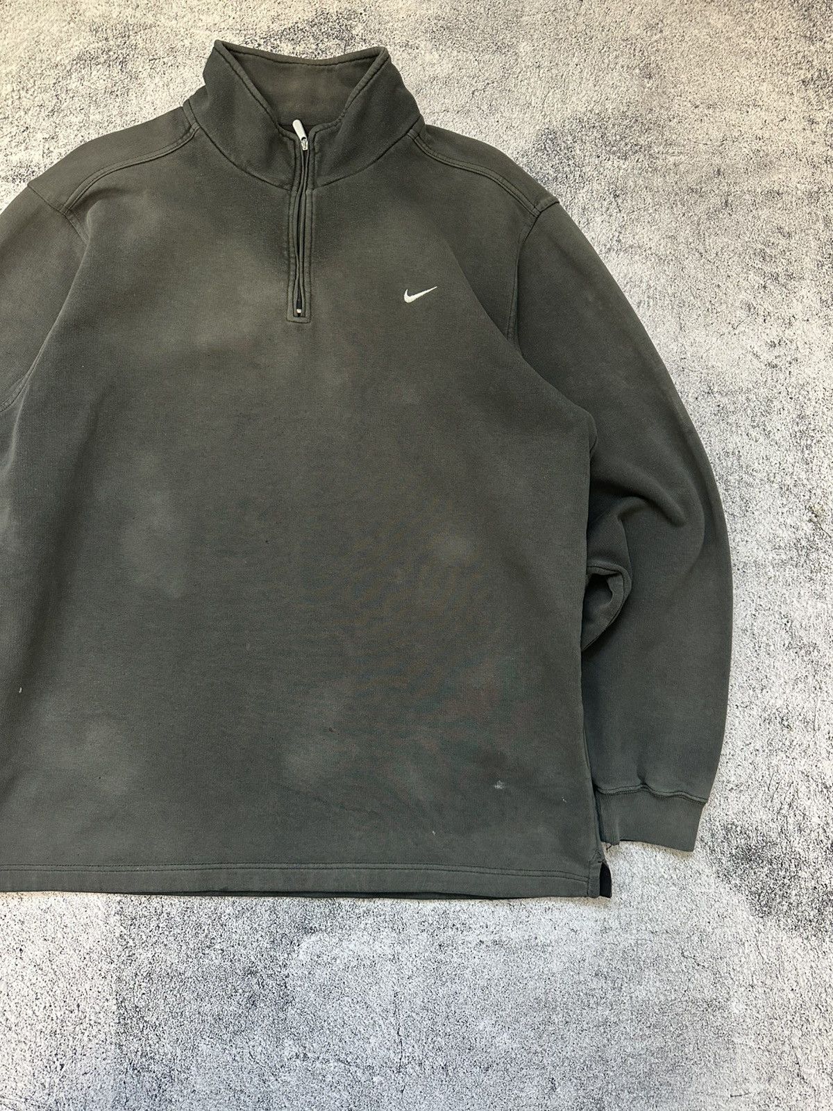 Nike Vintage Nike Sweatshirt Distresed 1/4 Zip Gray Size US M / EU 48-50 / 2 - 3 Thumbnail