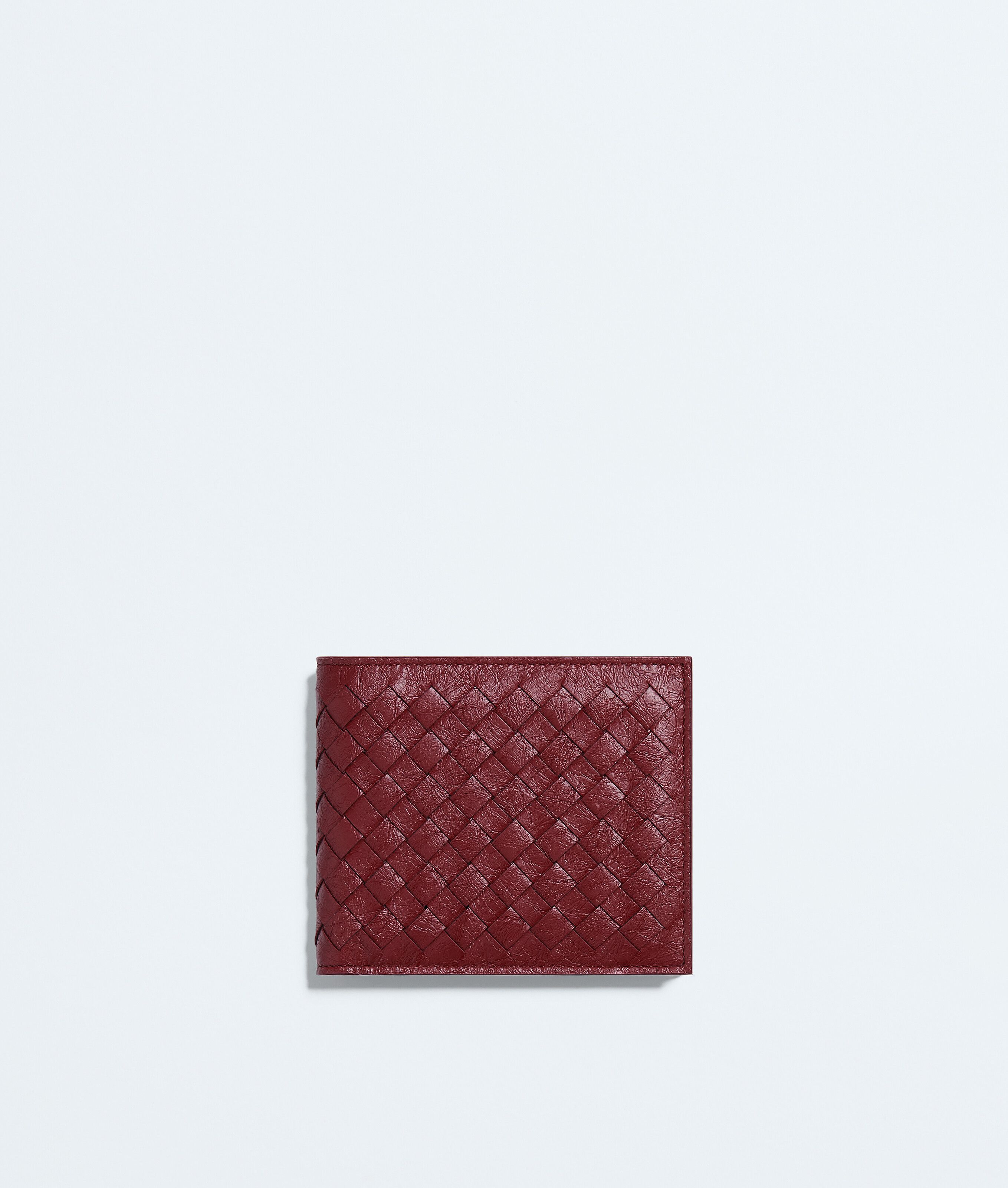 Bottega Veneta os11x0526 Size: OS / Woven Mycelium Bi-Fold Wallet Burgundy Size ONE SIZE - 1 Preview