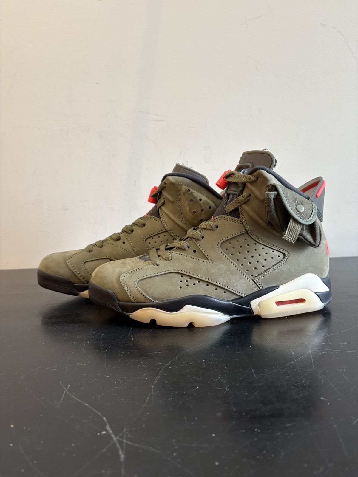 Jordan Brand Nike Jordan 6 Retro Travis Scott Olive Size US 9 / EU 42 - 1 Thumbnail