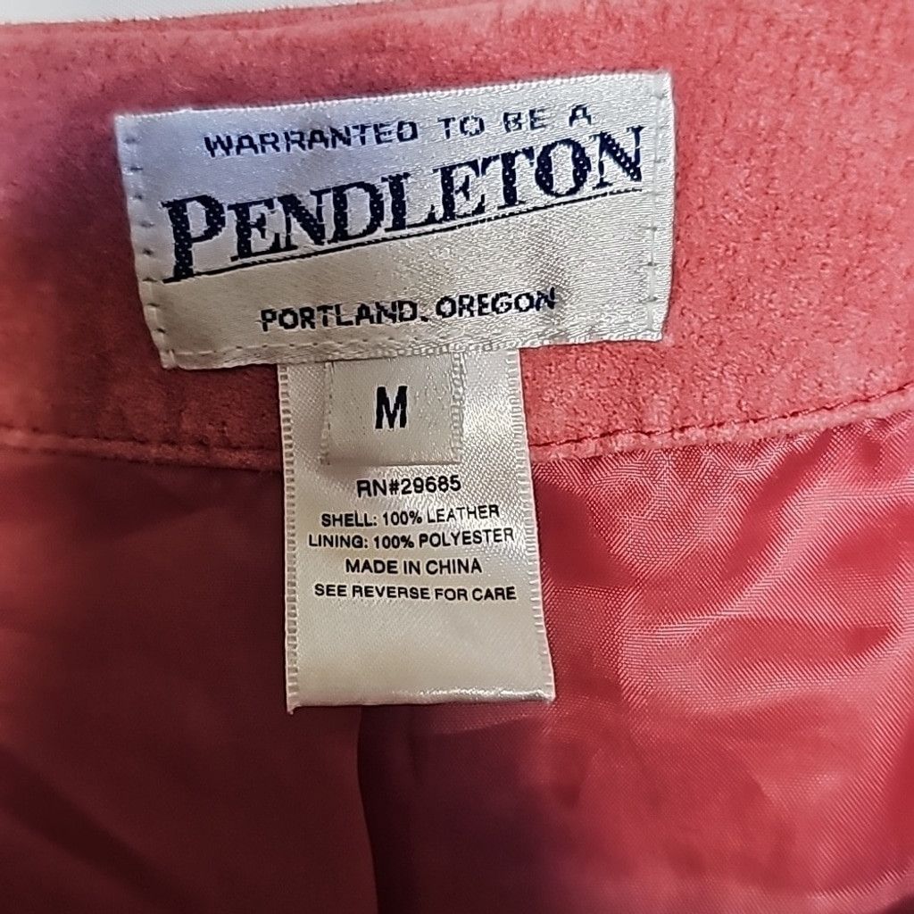 Pendleton 1980's Pendleton 100% leather vintage wine 5 button jacket M Size M / US 6-8 / IT 42-44 - 6 Thumbnail