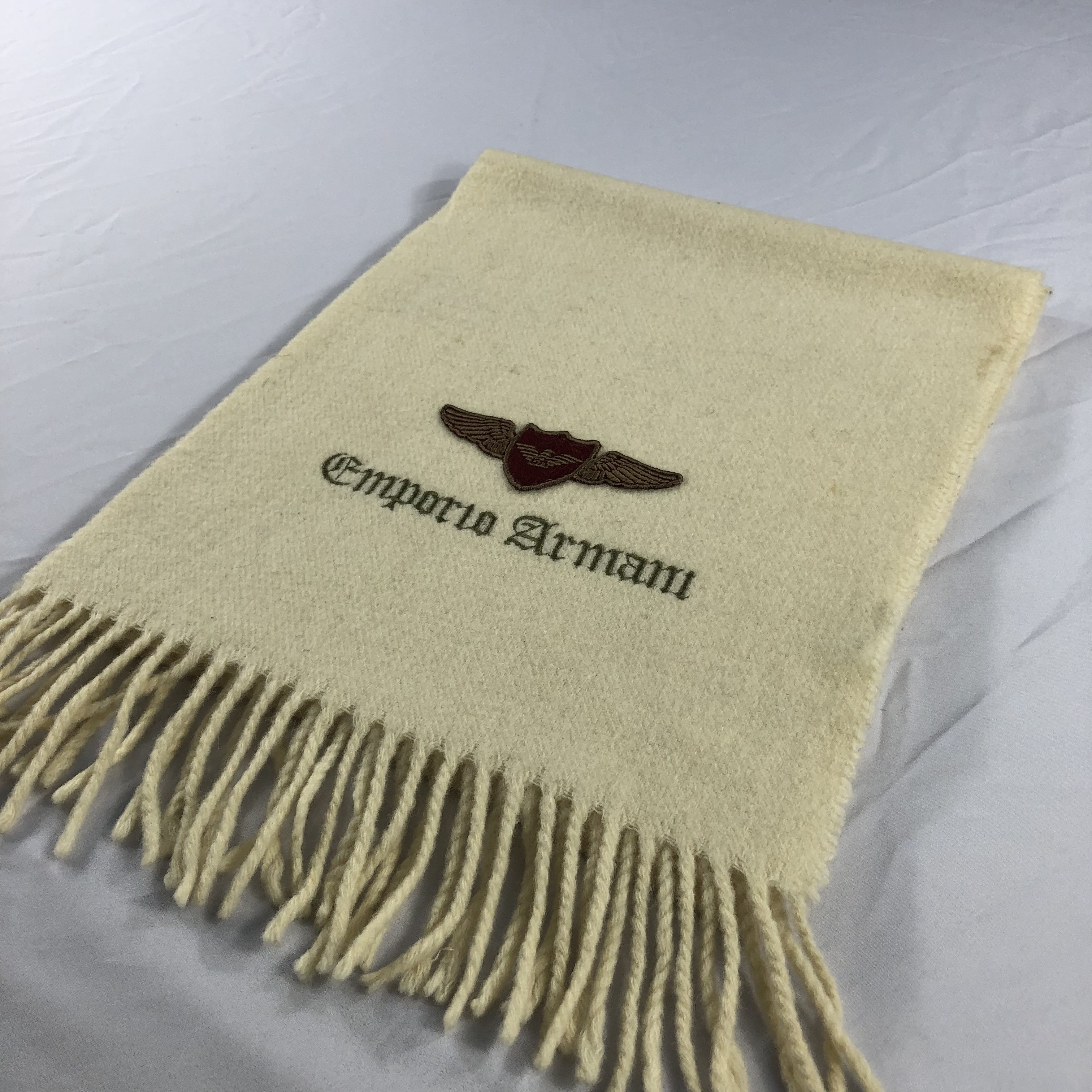 Emporio Armani Emporio Armani Wool Scarf Muffler V1034 Size ONE SIZE - 3 Thumbnail