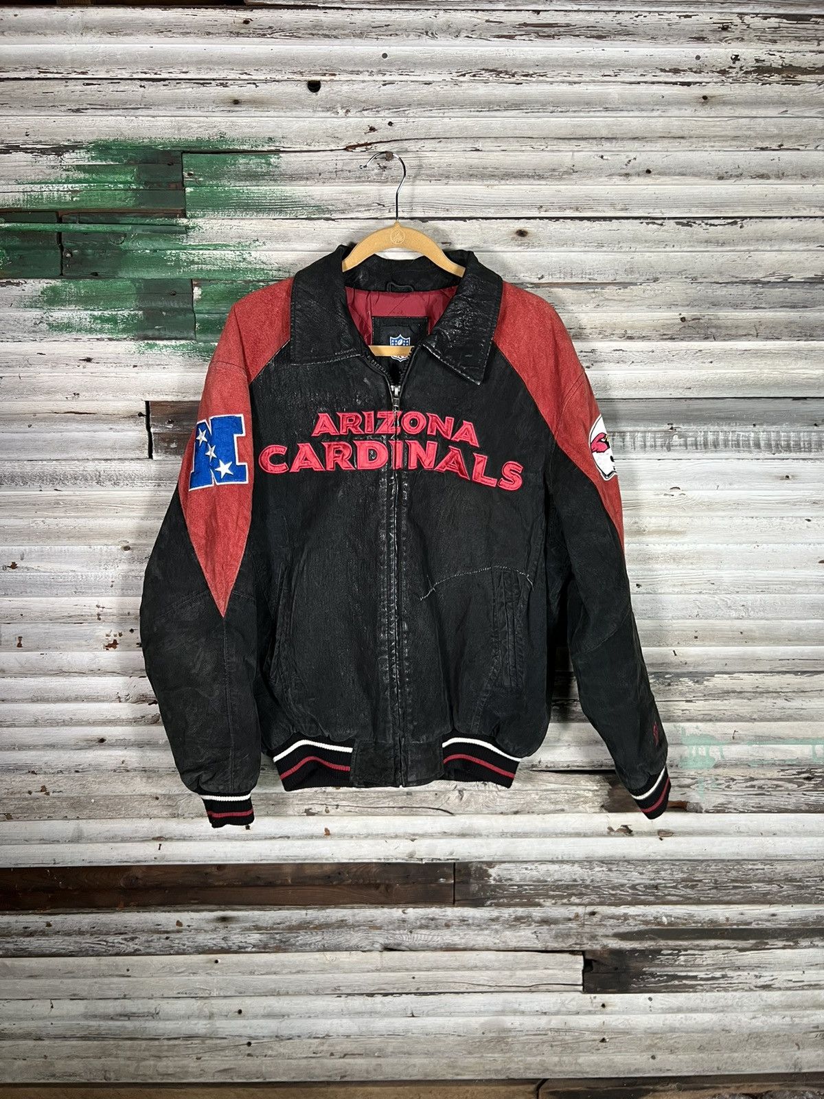 VINTAGE NFL ARIZONA CARDINALS BOMBER JACKET SIZE XL MADE IN USA