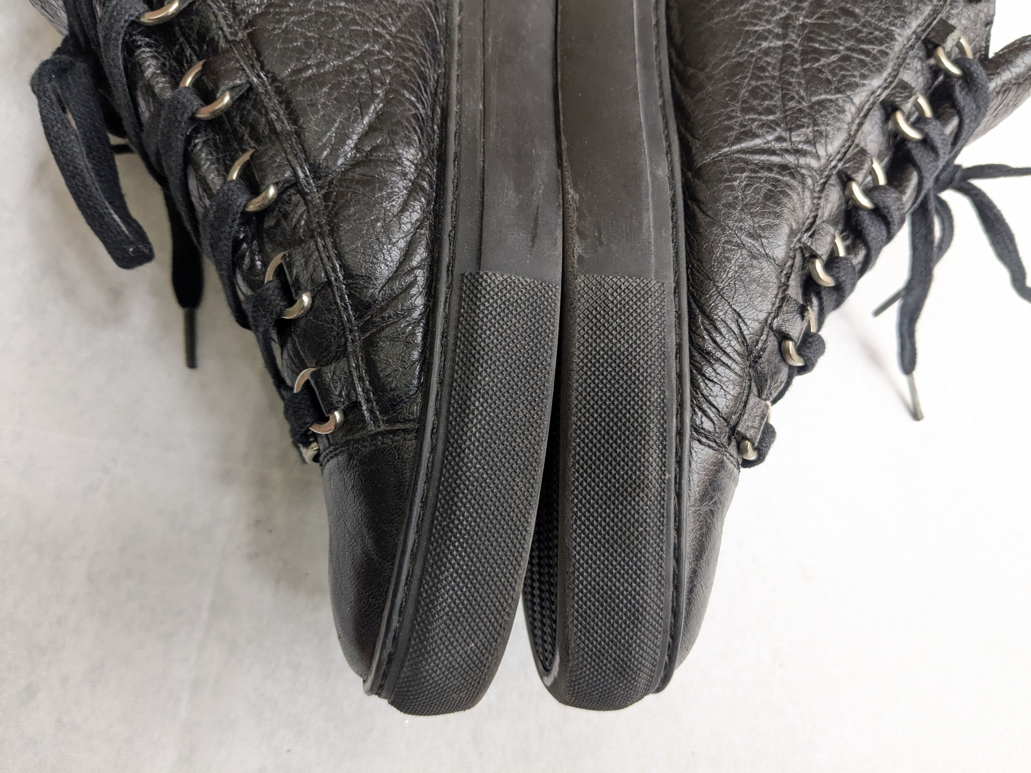 Balenciaga Balenciaga Arena Black Leather High Tops Lace Up 10 Size US 10 / EU 43 - 10 Thumbnail