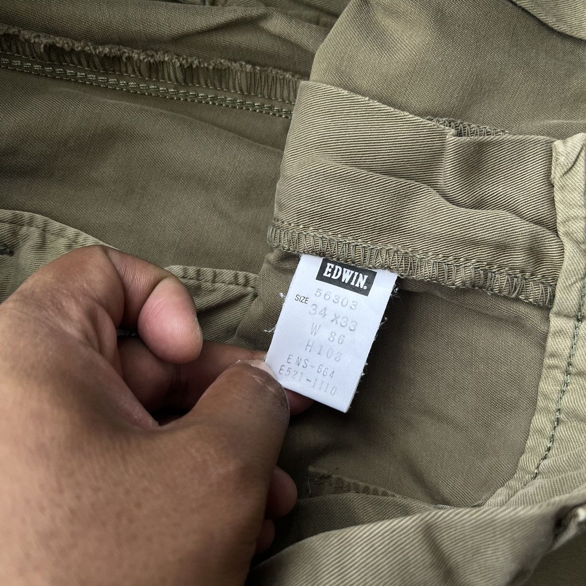 Edwin × Japanese Brand Edwin Khakis 503 Reguler Fit 34x33 Size US 32 / EU 48 - 6 Thumbnail