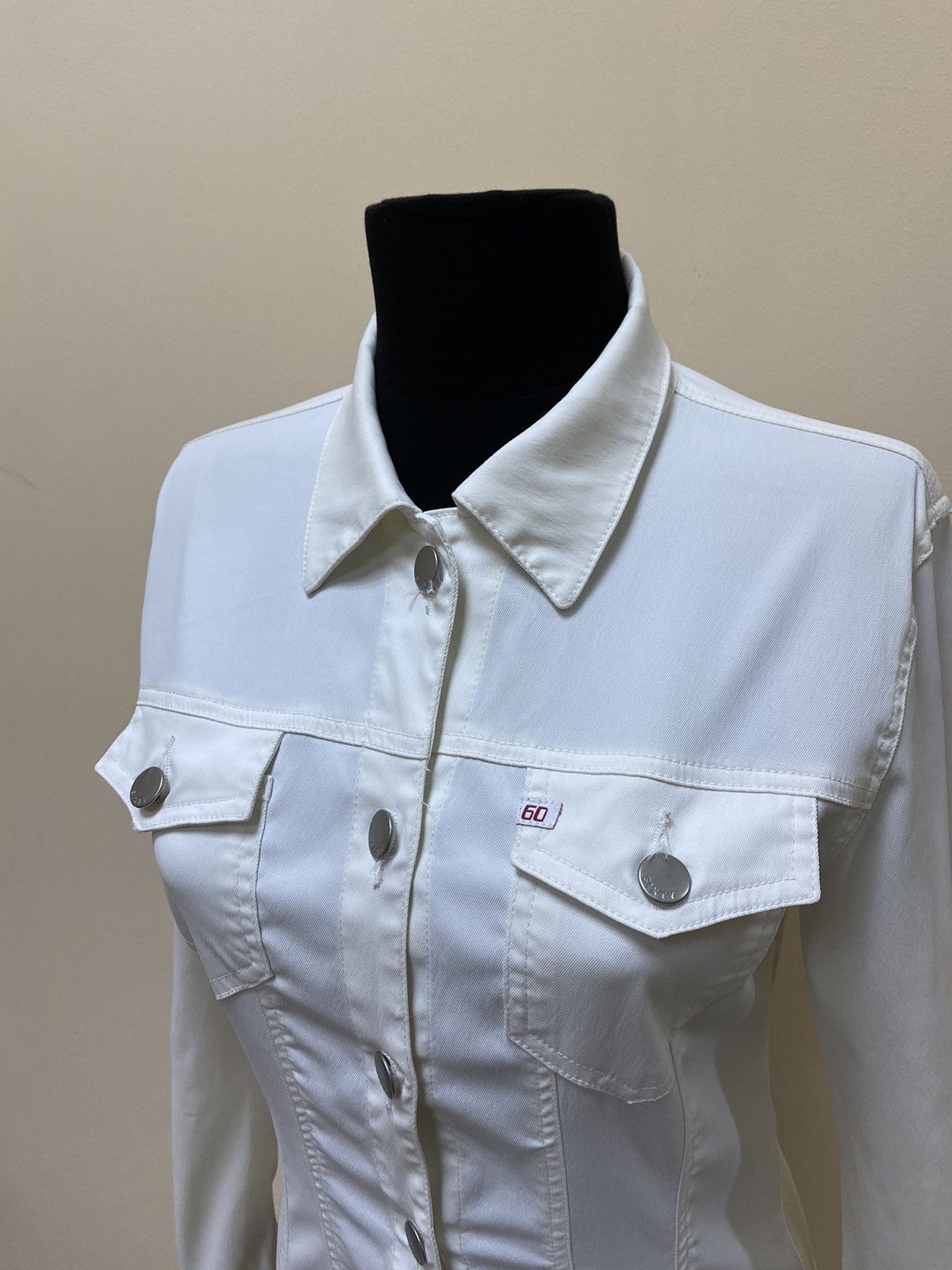 Miss Sixty Miss Sixty Womens White Denim Jacket Size M Size M / US 6-8 / IT 42-44 - 5 Thumbnail