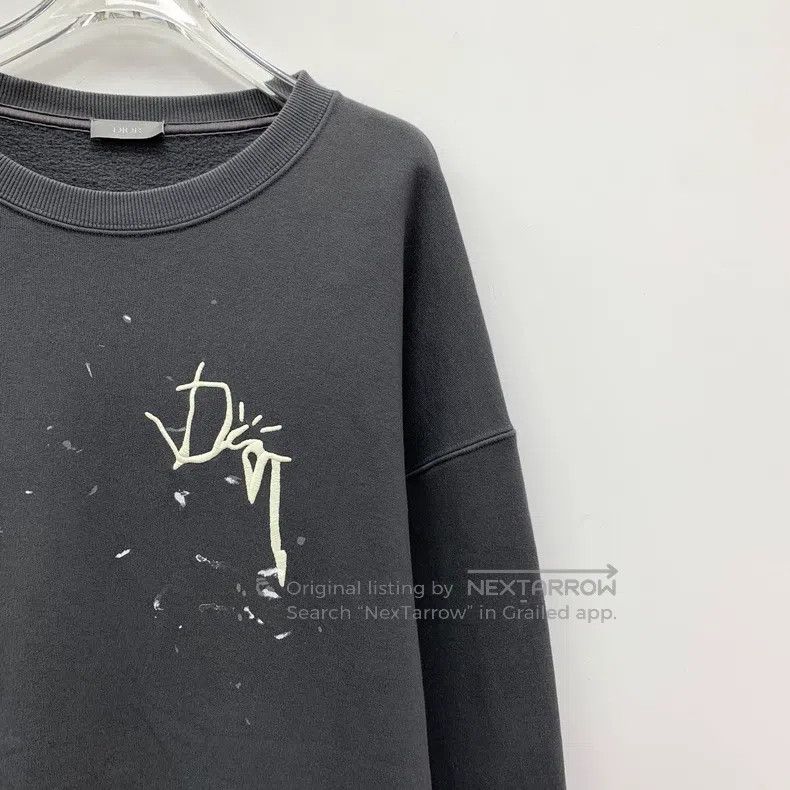 Dior Dior Gray logo letter embroidery cotton round-neck long-sl Size US L / EU 52-54 / 3 - 3 Thumbnail