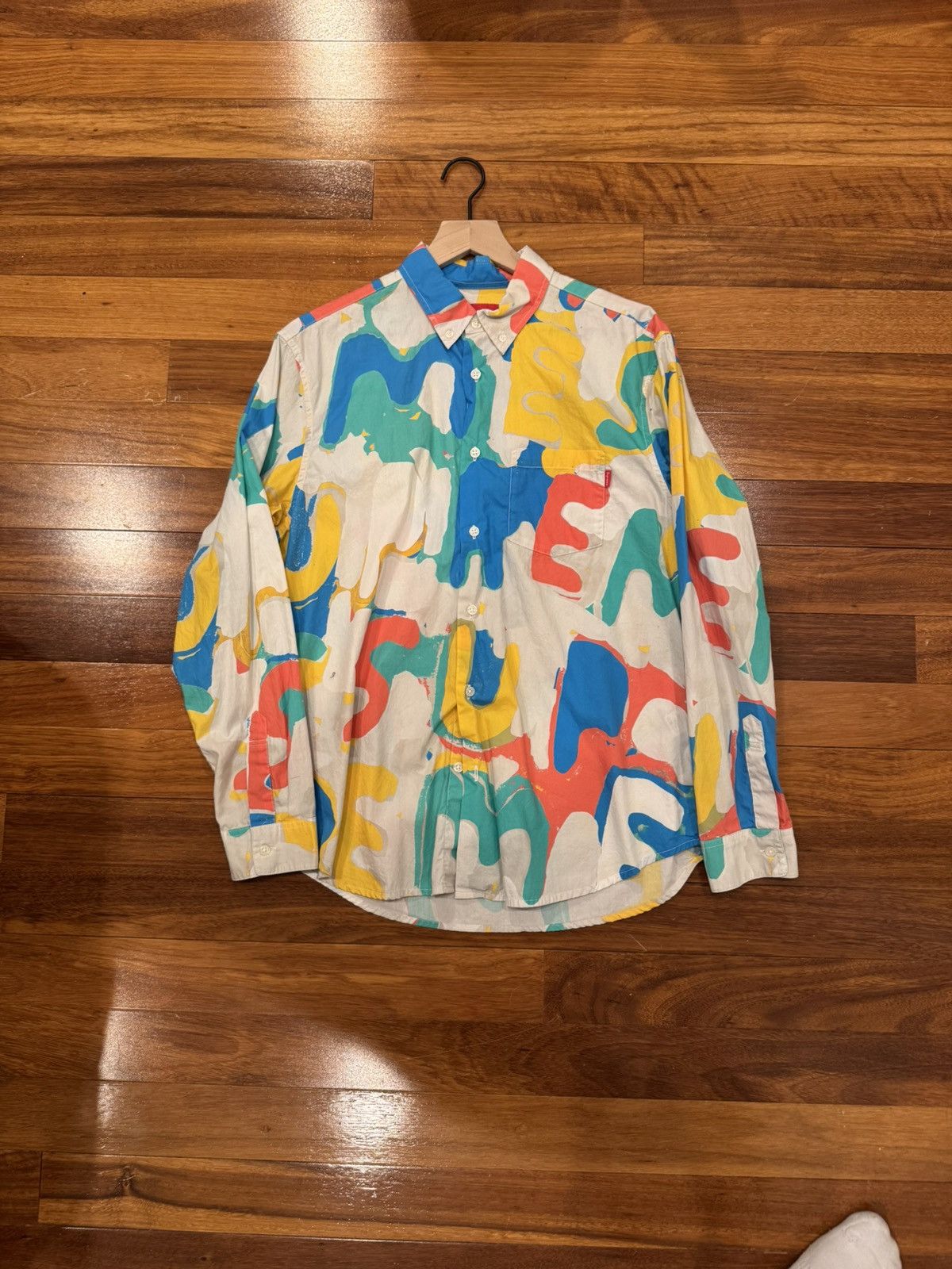 Supreme Supreme Painted Logo Shirt Size US M / EU 48-50 / 2 - 1 Thumbnail