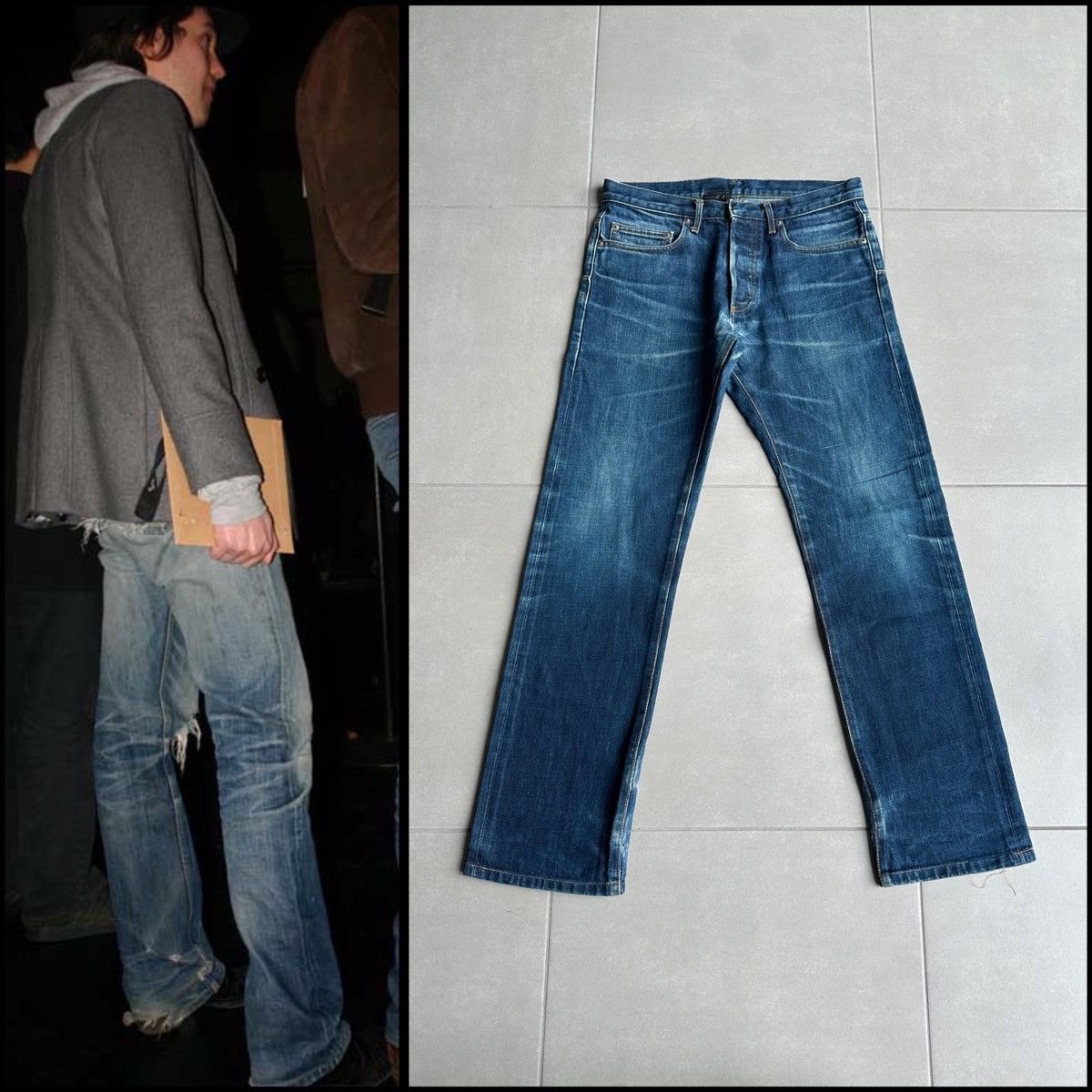 Dior × Hedi Slimane Dior Homme AW03 “LUSTER” MIJ Washed Denim Size US 30 / EU 46 - 1 Thumbnail