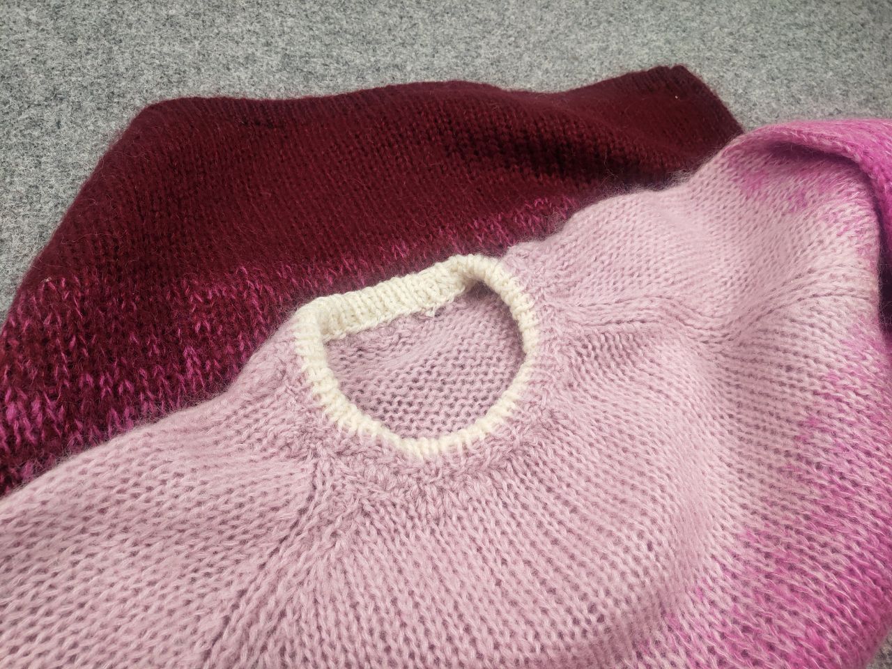 Handmade Vintage 90s Handmade Knit sweater Crew Neck Wool Blend Fuzzy Size L / US 10 / IT 46 - 12 Thumbnail