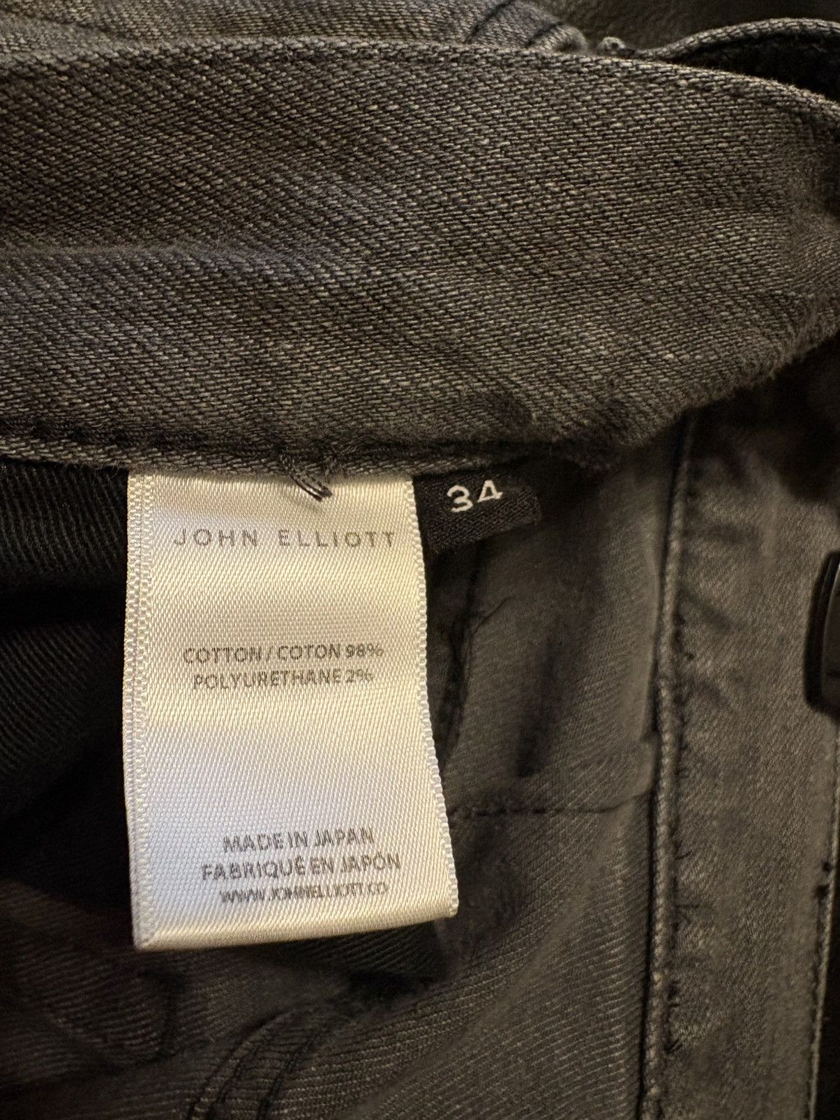 John Elliott John Elliott The Cast 2 Slim Graphite Repaired Jeans Size US 34 / EU 50 - 3 Thumbnail