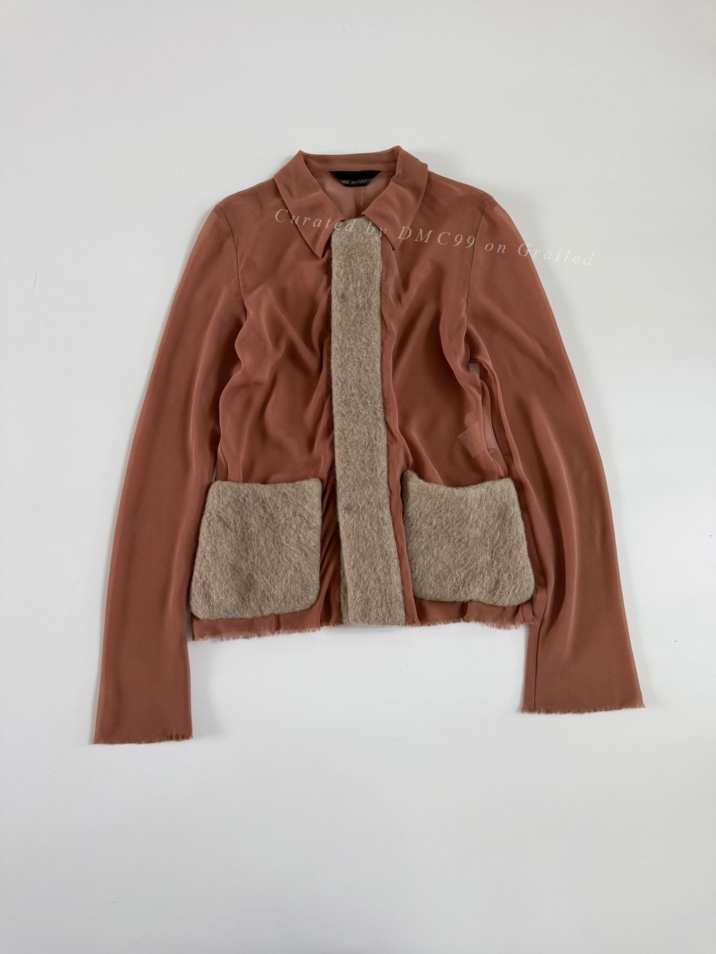 Rei Kawakubo Comme des Garçons 1993 Synergy Wool Shirt Size S / US 4 / IT 40 - 1 Thumbnail