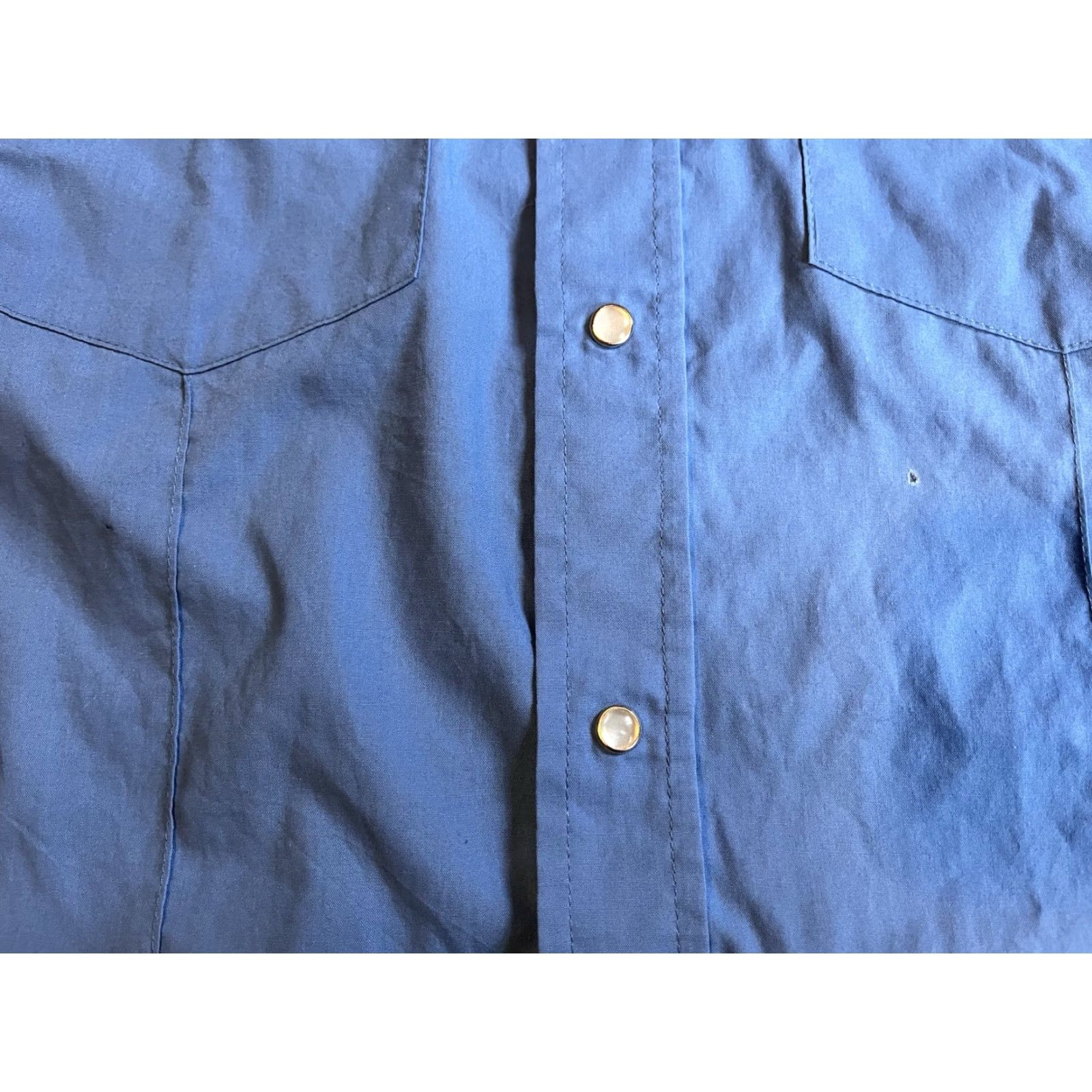 Vintage VINTAGE Sheplers Western Fit Shirt Men’s M Blue Pearl Snap Shirt Regular Mens Blue 80s Classic Cowboy Grunge USA Western Button-Up Shirt Size US M / EU 48-50 / 2 - 4 Thumbnail