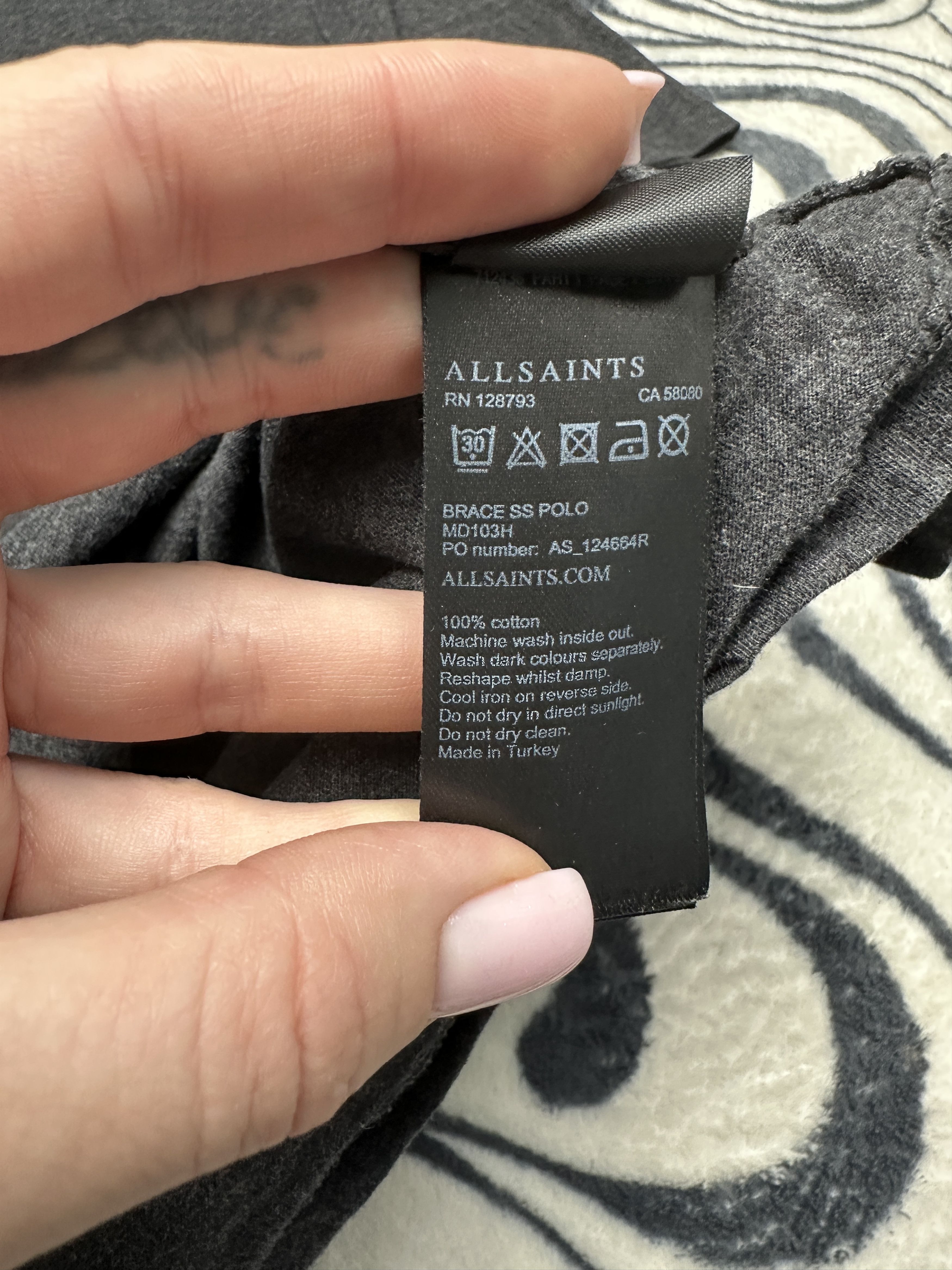 Allsaints AllSaints Mens Brace Polo Shirt Size US XL / EU 56 / 4 - 5 Thumbnail