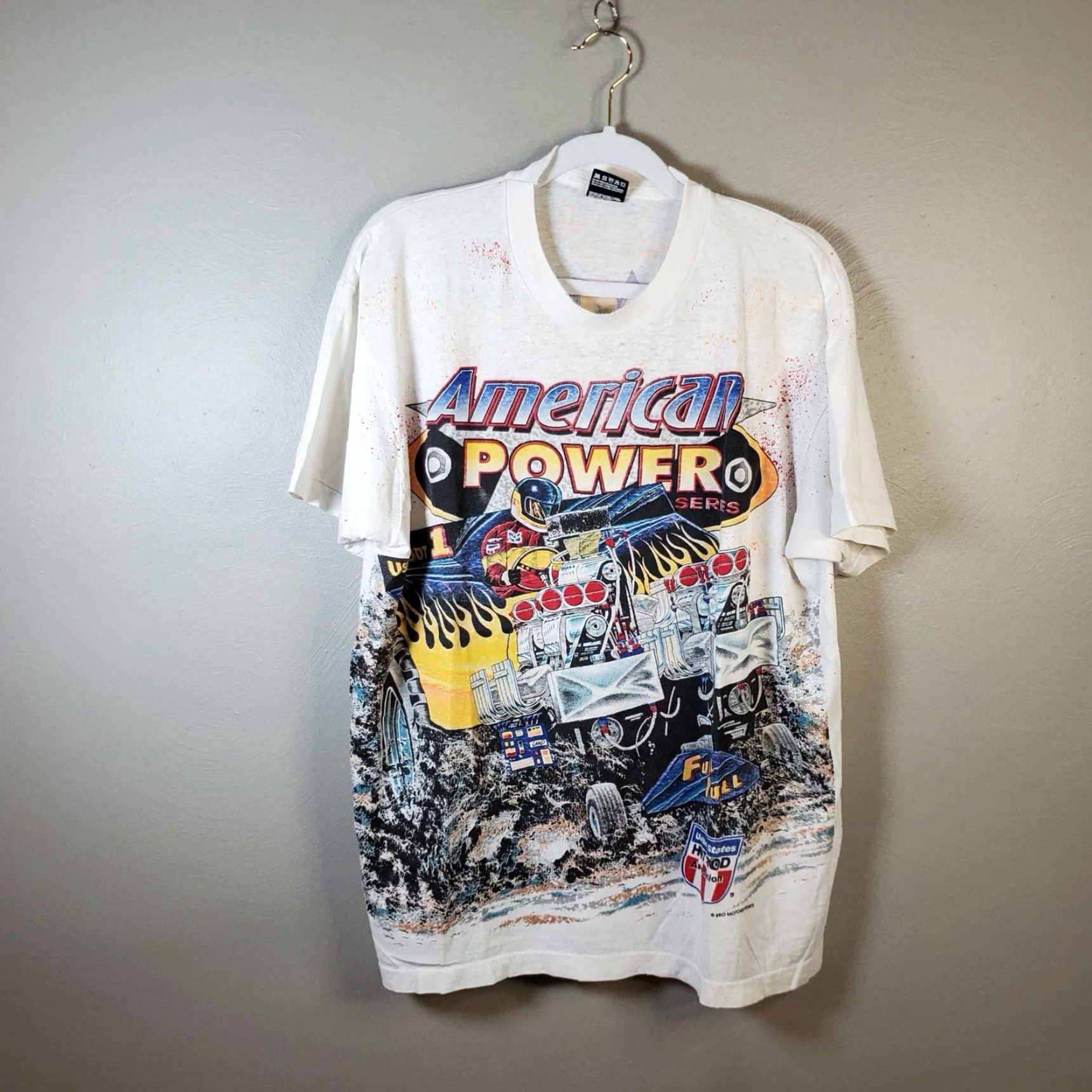 Vintage VINTAGE American Power Tractor Pull T Shirt Single Stitch AOP Bowling Green 90s RARE Size US XL / EU 56 / 4 - 7 Thumbnail