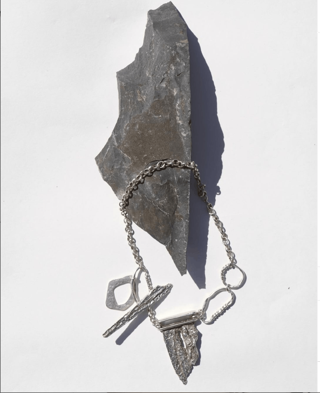 Other Brutalist Sculptural Metal Necklace – Avant-Garde Jewelry Size ONE SIZE - 1 Thumbnail
