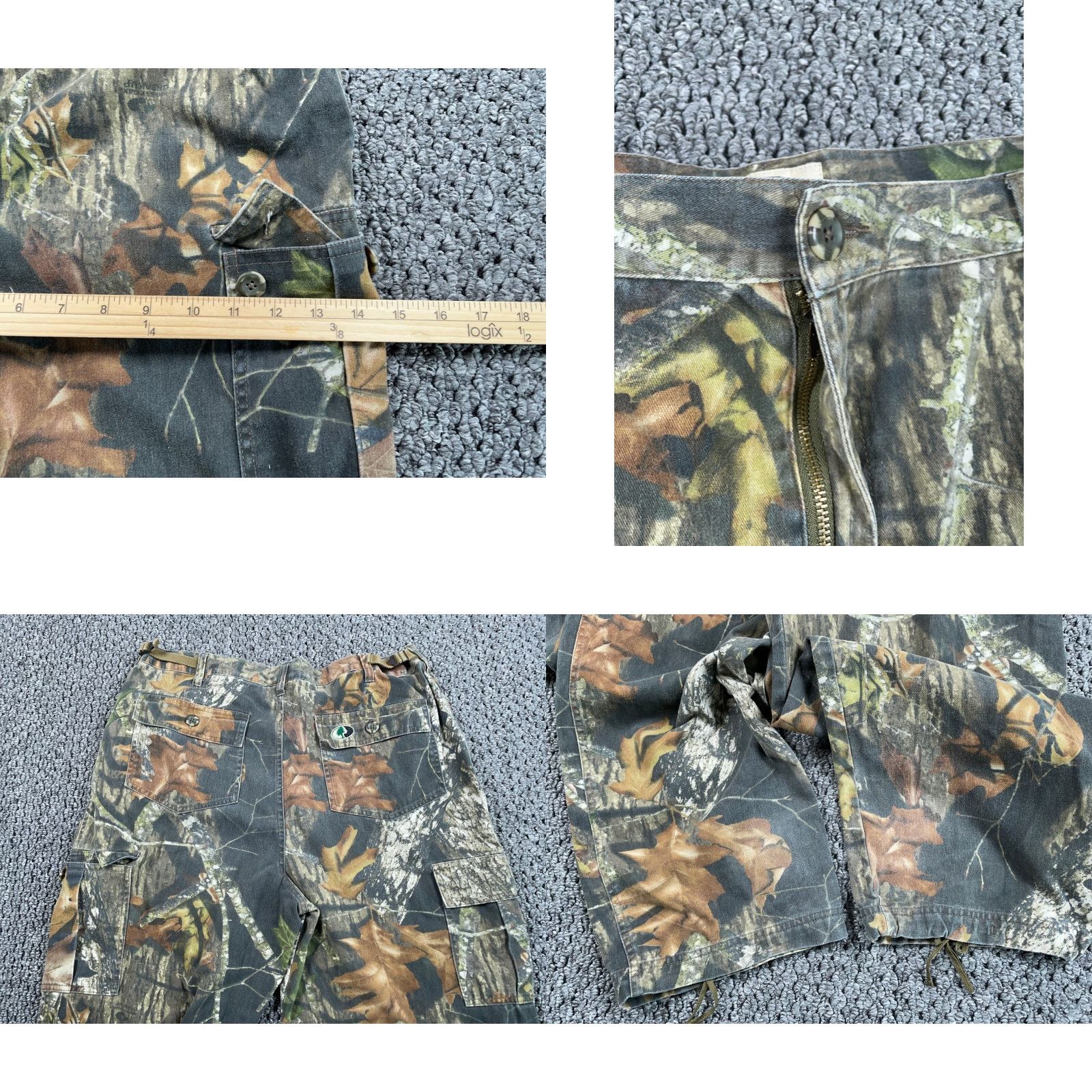 Vintage VTG Mossy Oak Camouflage Cargo Pants Men's Large Green Breakup Camo Adjustable Cotton Blend Polyester Cotton Mossy Oak Size US 37 - 8 Thumbnail