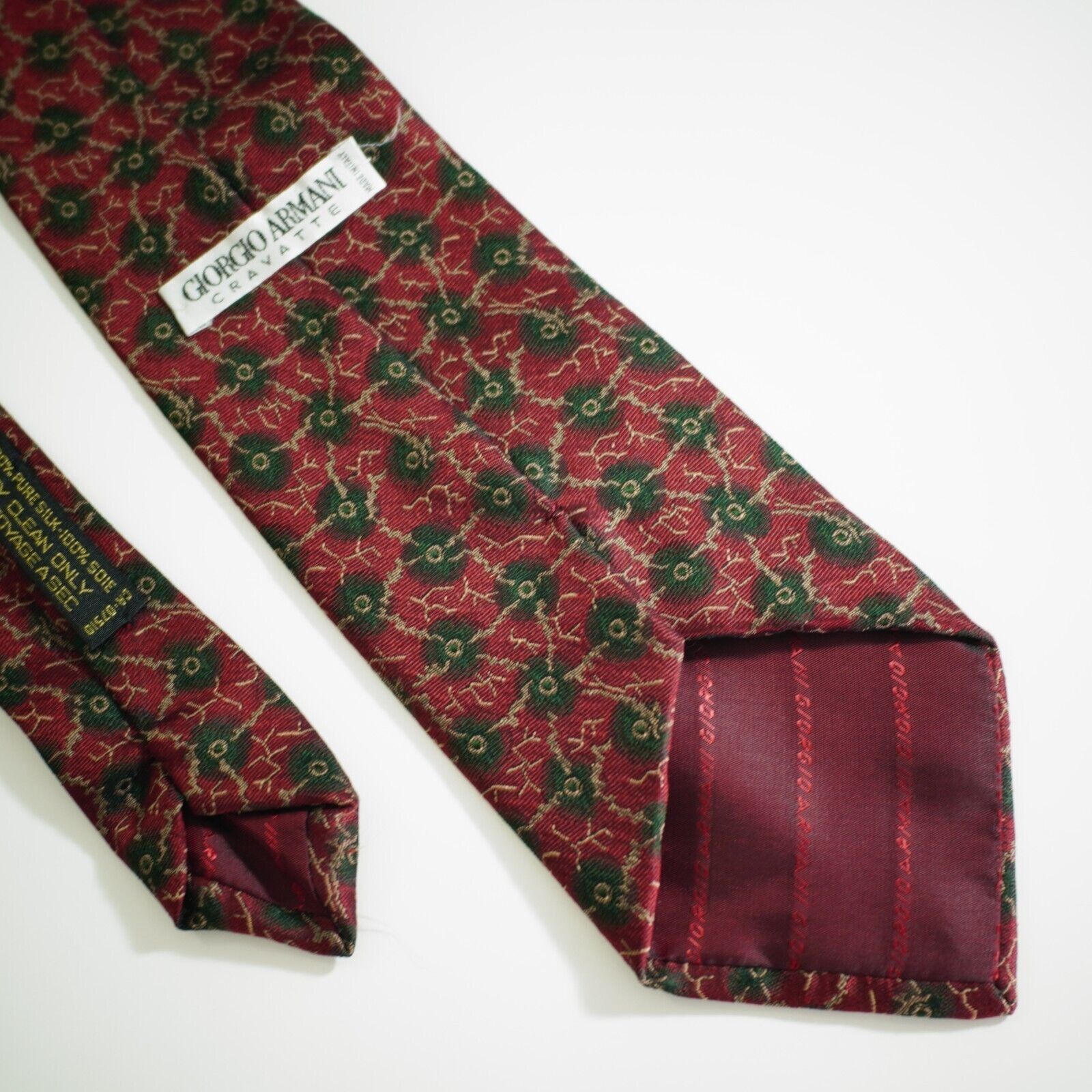 Giorgio Armani Giorgio Armani Cravatte Red Black Abstract Geometric Print W Size ONE SIZE - 6 Thumbnail