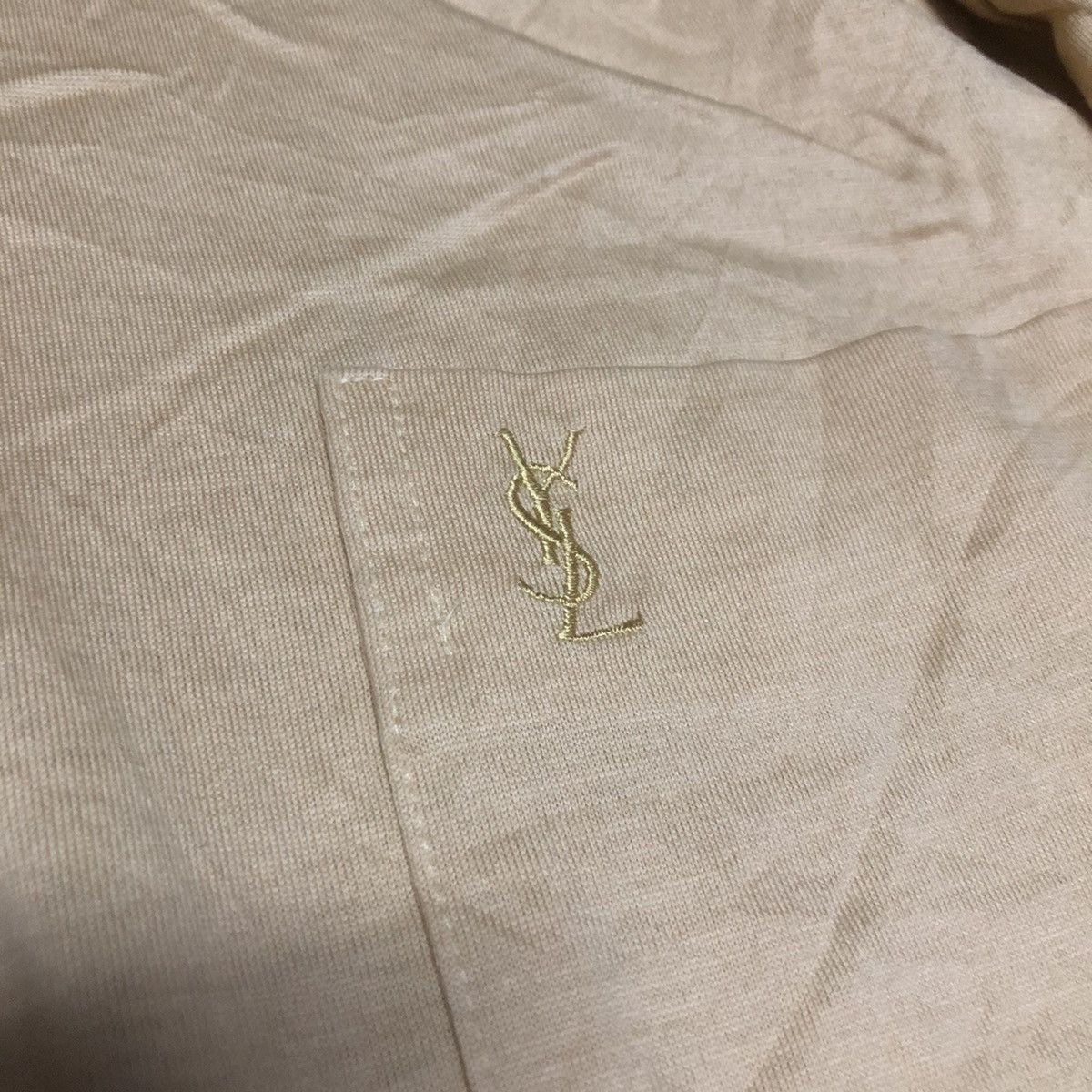 Hedi Slimane × Vintage × Yves Saint Laurent Vintage Yves Saint Laurent Long Sleeve Polo Shirt Size US S / EU 44-46 / 1 - 9 Thumbnail