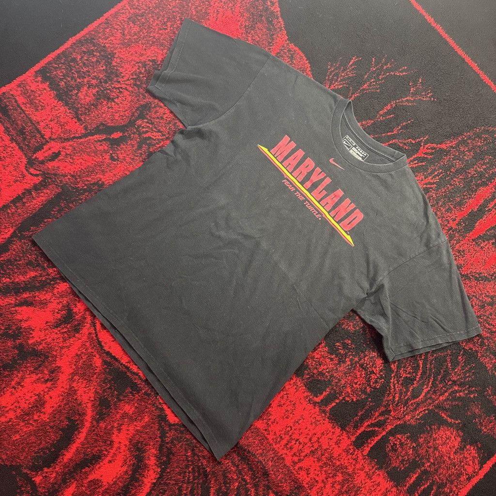Nike Vintage Y2K UMD Fear The Turtle Terps Faded Spellout Tee Size US L / EU 52-54 / 3 - 1 Thumbnail