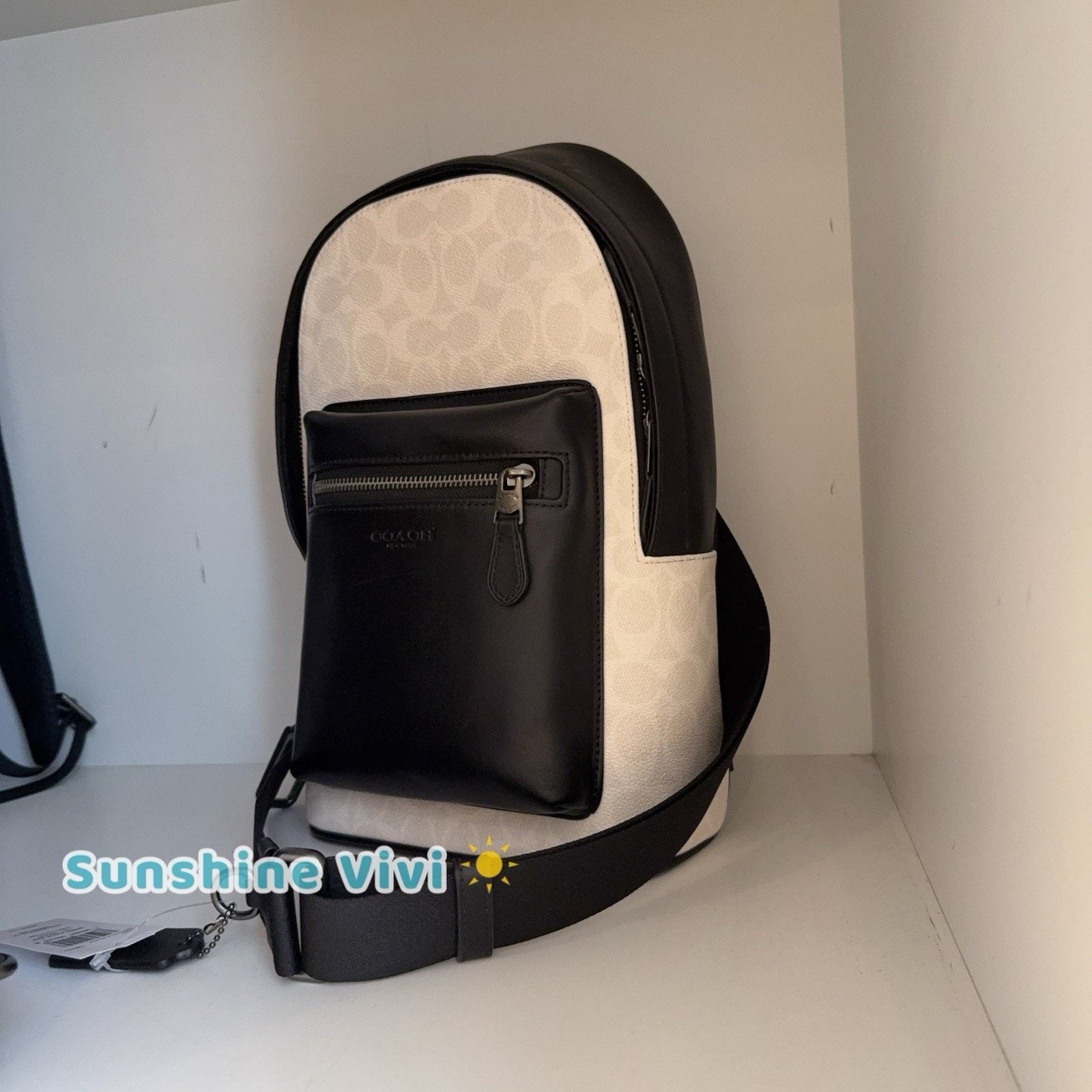 Coach NWT Coach Men's West Pack Canvas CV924 CHALK/BLACK Size ONE SIZE - 7 Thumbnail