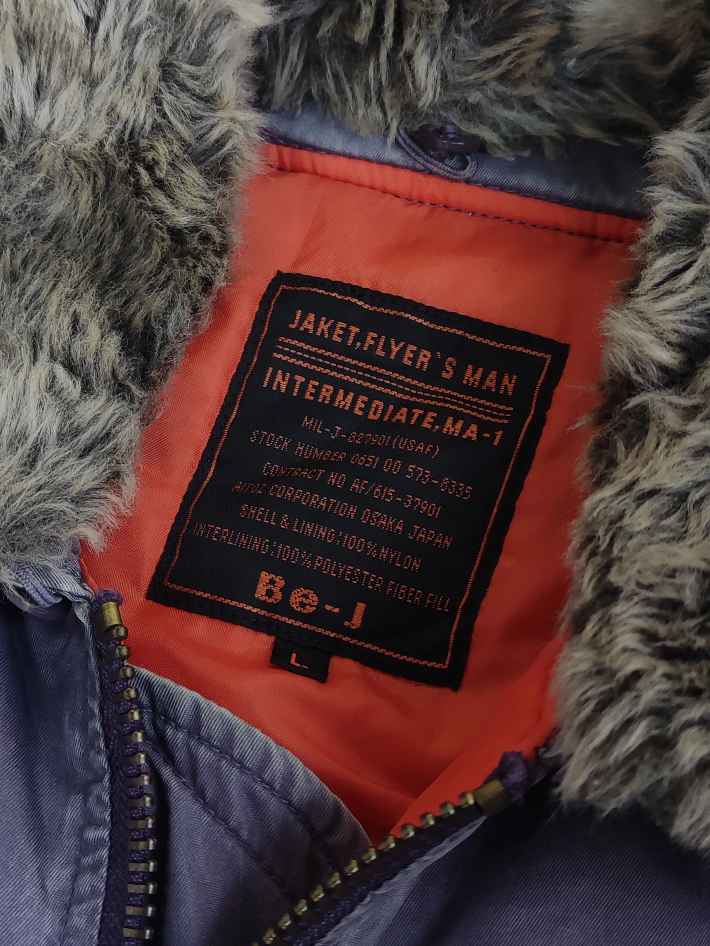 Other Vintage Bomber Flyer's Man MA-1 Sunfaded Jacket J025 Size US L / EU 52-54 / 3 - 3 Thumbnail