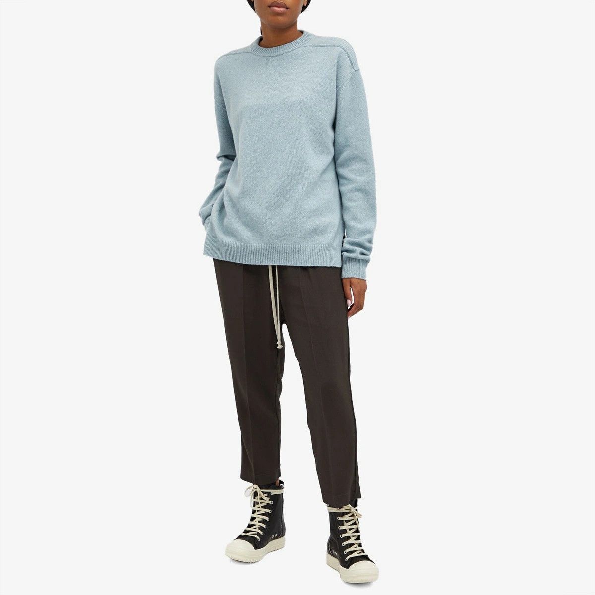 Rick Owens o1y0126 Crewneck Sweater in Sky Blue Size S / US 4 / IT 40 - 5 Thumbnail