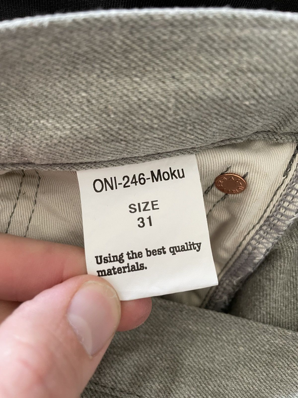 Oni ONI Japan Denim 246Moku Heather Grey Selvedge Denim Straight Size US 31 - 4 Thumbnail