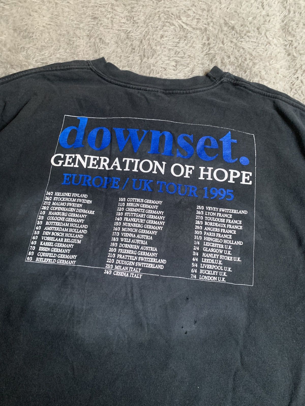 Band Tees Vintage 90s Downset Generation of Hope Eu/Uk Tour 1995 Tee Size US XXL / EU 58 / 5 - 5 Thumbnail